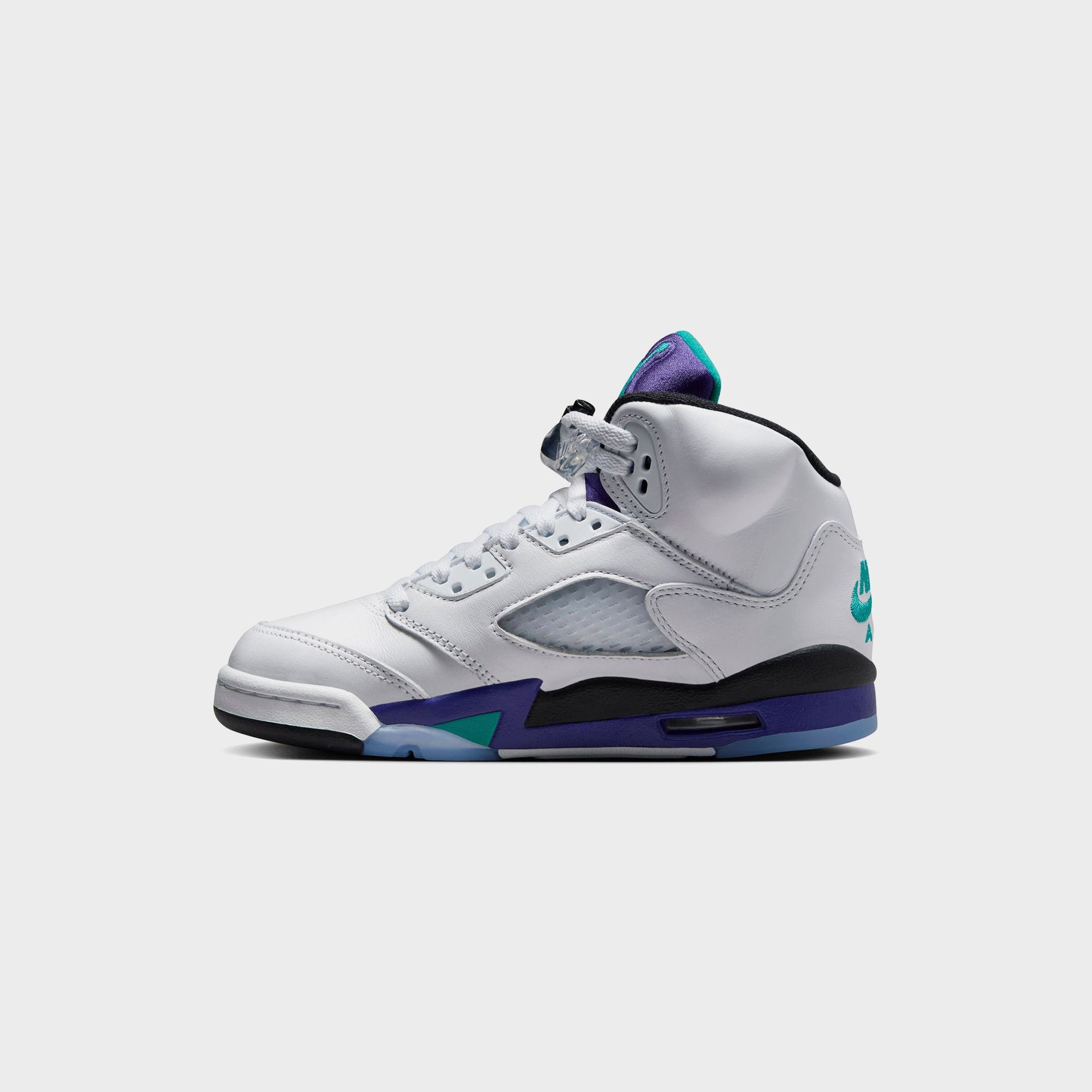 Nike GS Air Jordan 5 - Black / New Emerald / Grape Ice