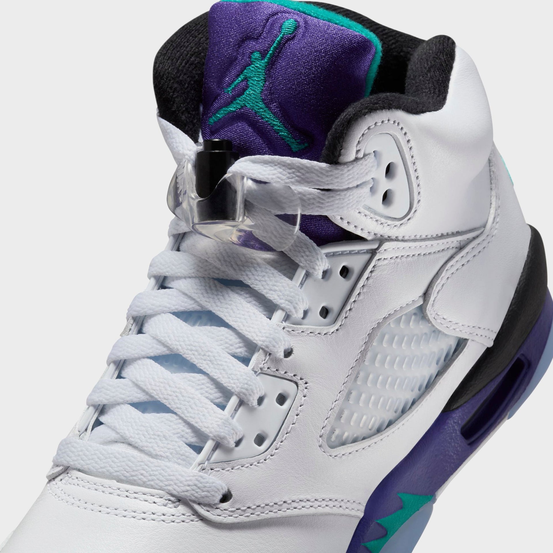 Nike GS Air Jordan 5 - Black / New Emerald / Grape Ice