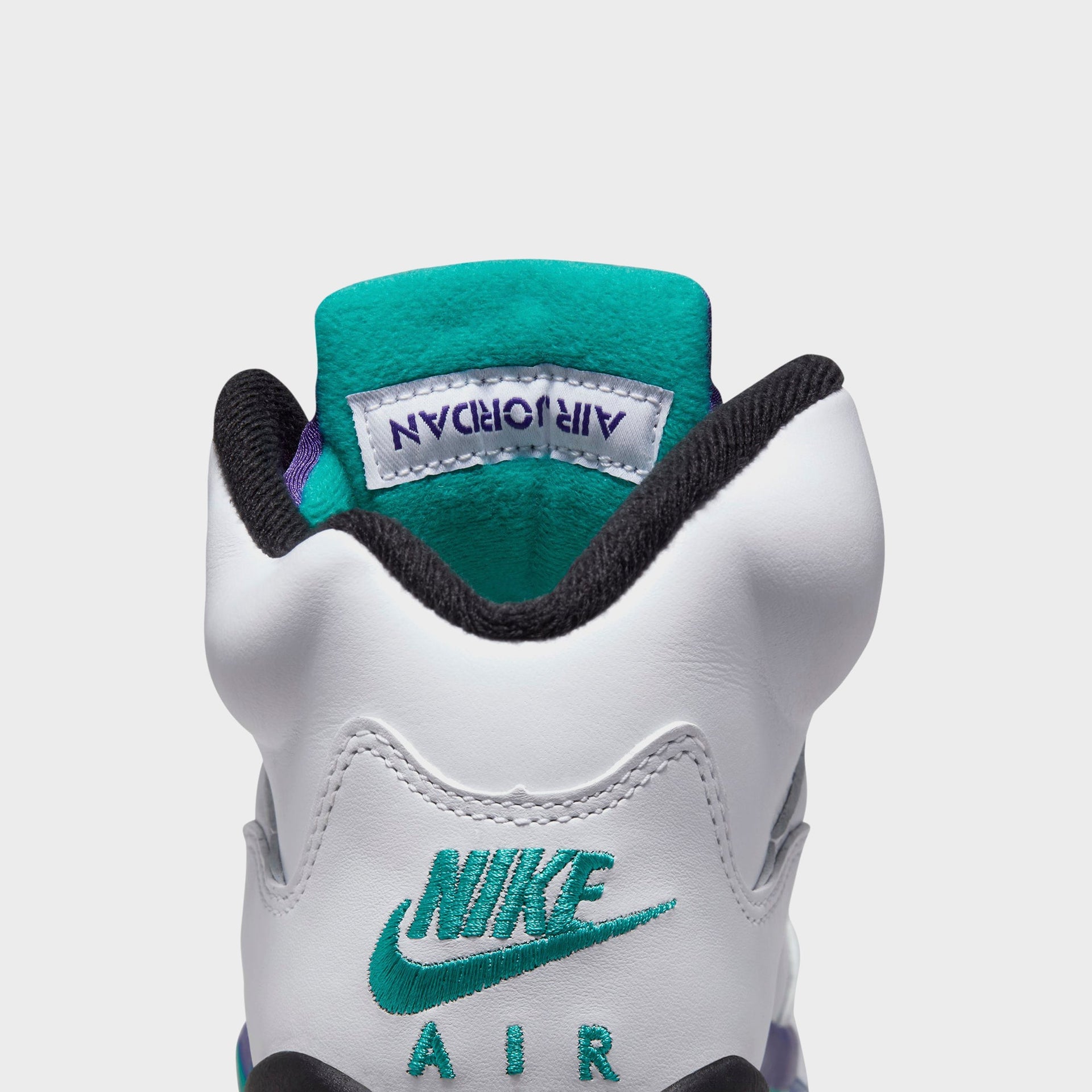 Nike GS Air Jordan 5 - Black / New Emerald / Grape Ice