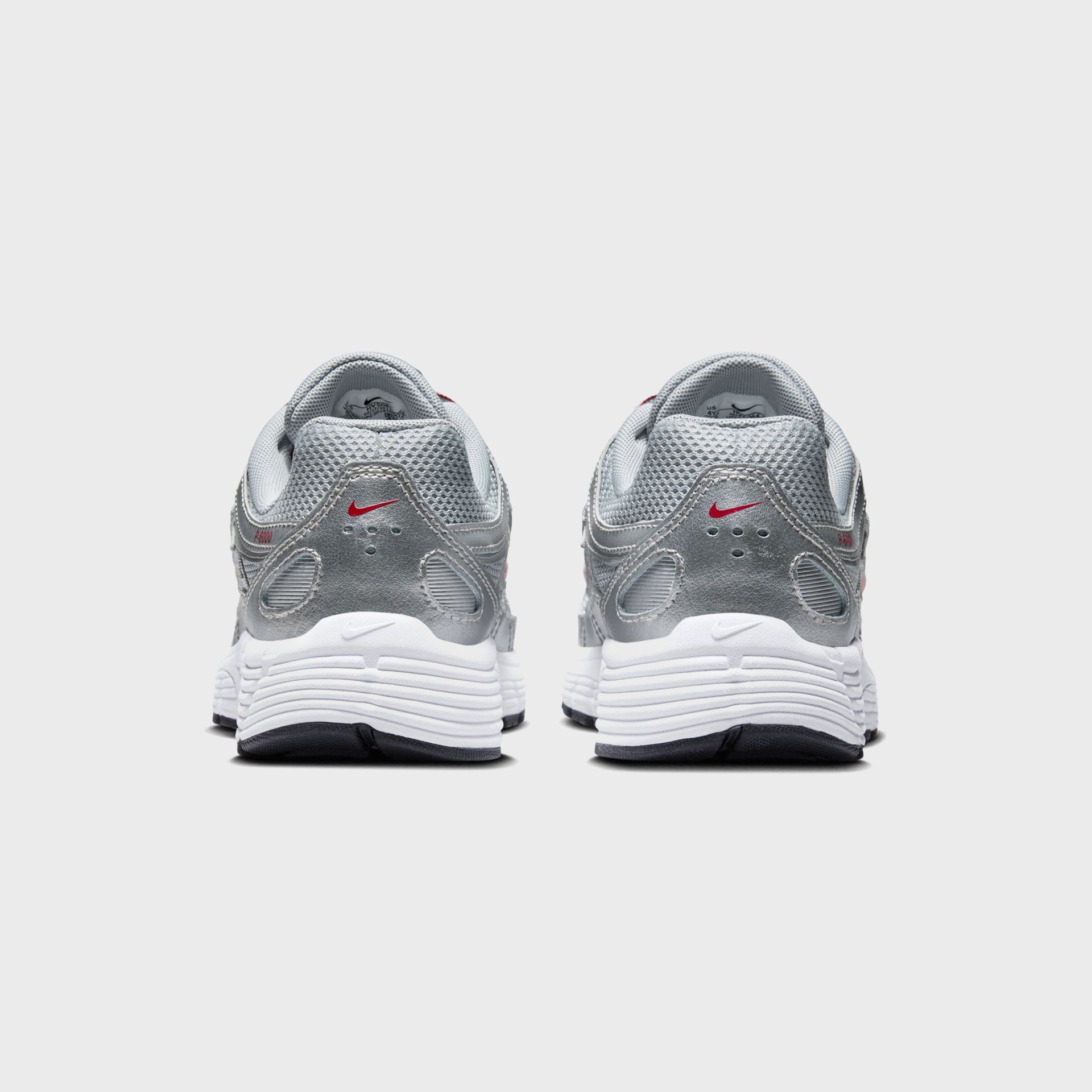 Nike GS P-6000 - Metallic Silver / Gym Red / Flat Silver