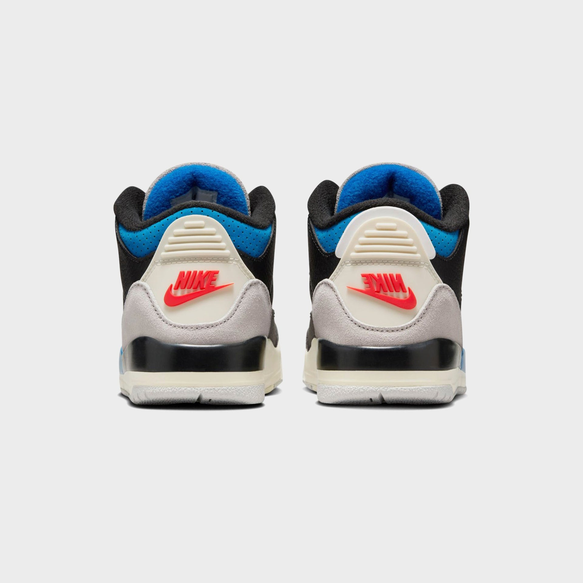 Nike Jordan 3 Retro OG pour enfants d'âge préscolaire - Noir / Rouge Chili / Gris neutre