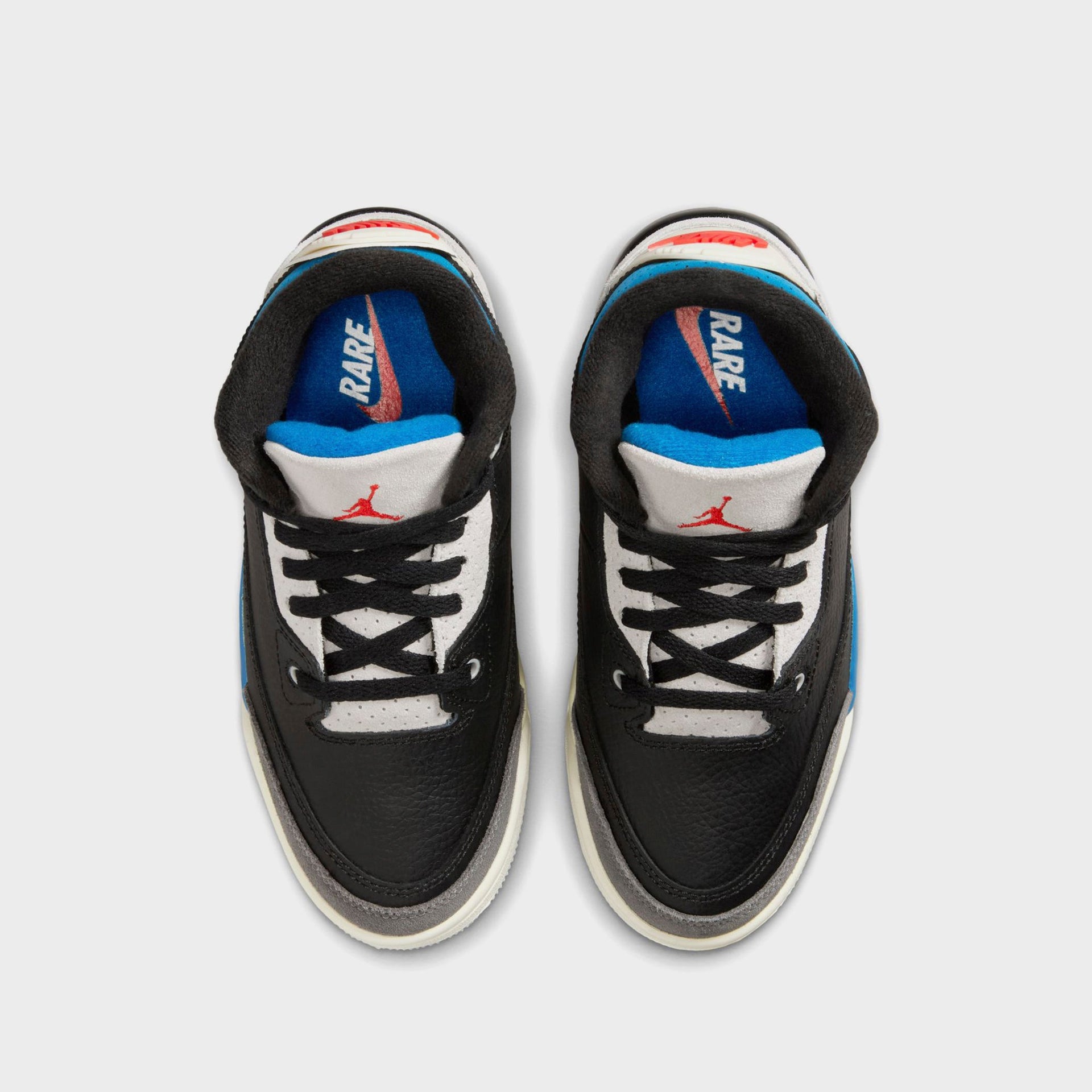 Nike Jordan 3 Retro OG pour enfants d'âge préscolaire - Noir / Rouge Chili / Gris neutre