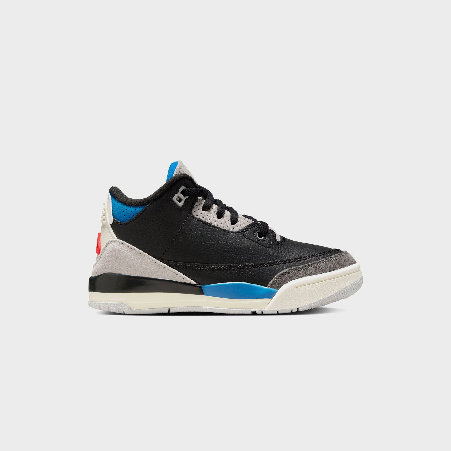Nike Jordan 3 Retro OG pour enfants d'âge préscolaire - Noir / Rouge Chili / Gris neutre