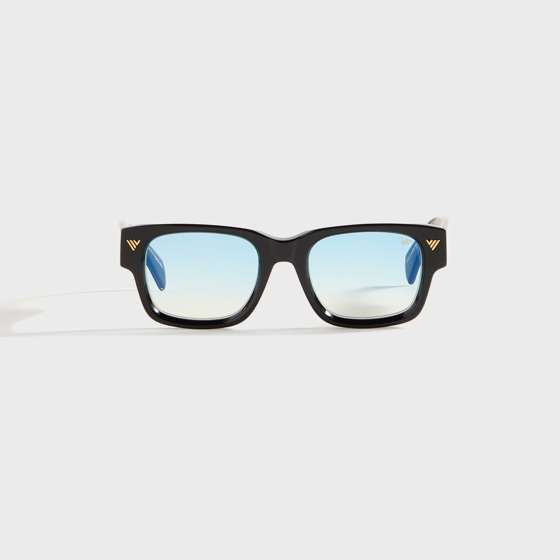 Lunettes Vintage Frames Bowie en acétate noir et transparent - Noir brillant / Bleu
