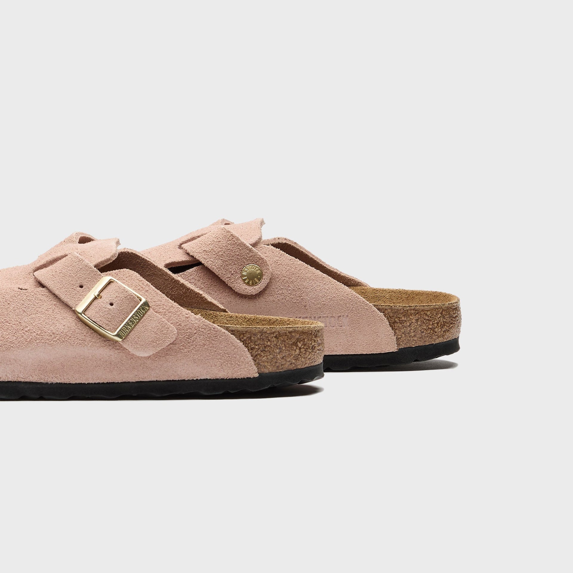 Birkenstock Boston en daim - Rose clair