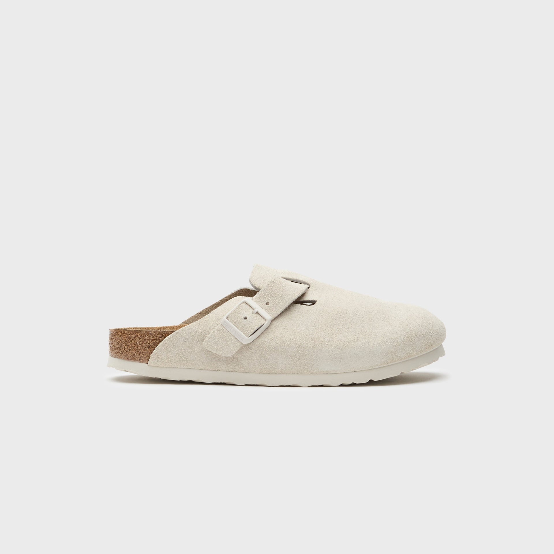 Birkenstock Boston SFB Antique - White Suede