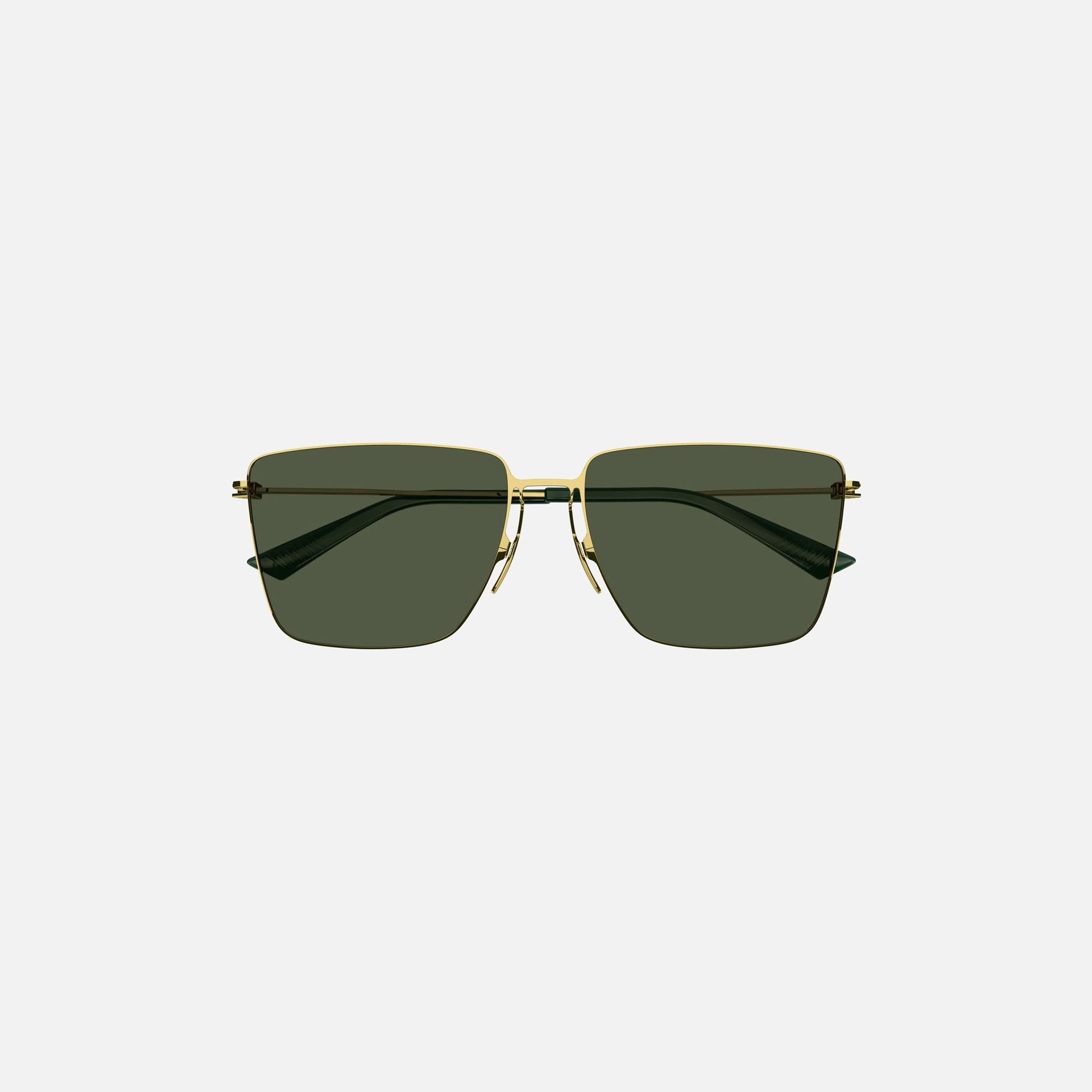 Bottega Veneta Metal Rimless Frame Sunglasses - Green