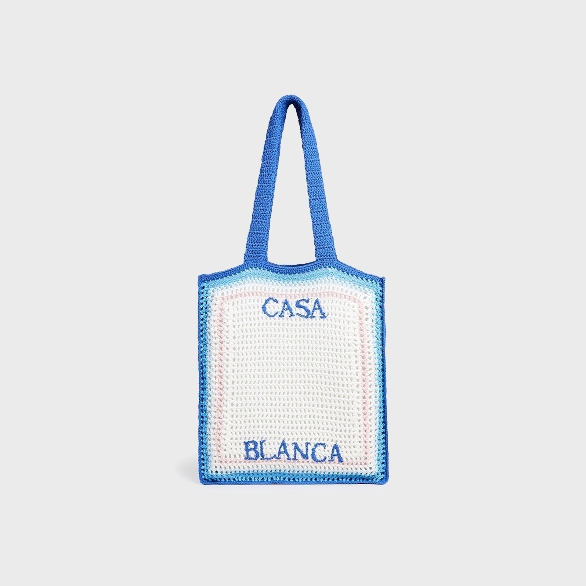 Sac Casablanca en crochet - Bleu/Blanc