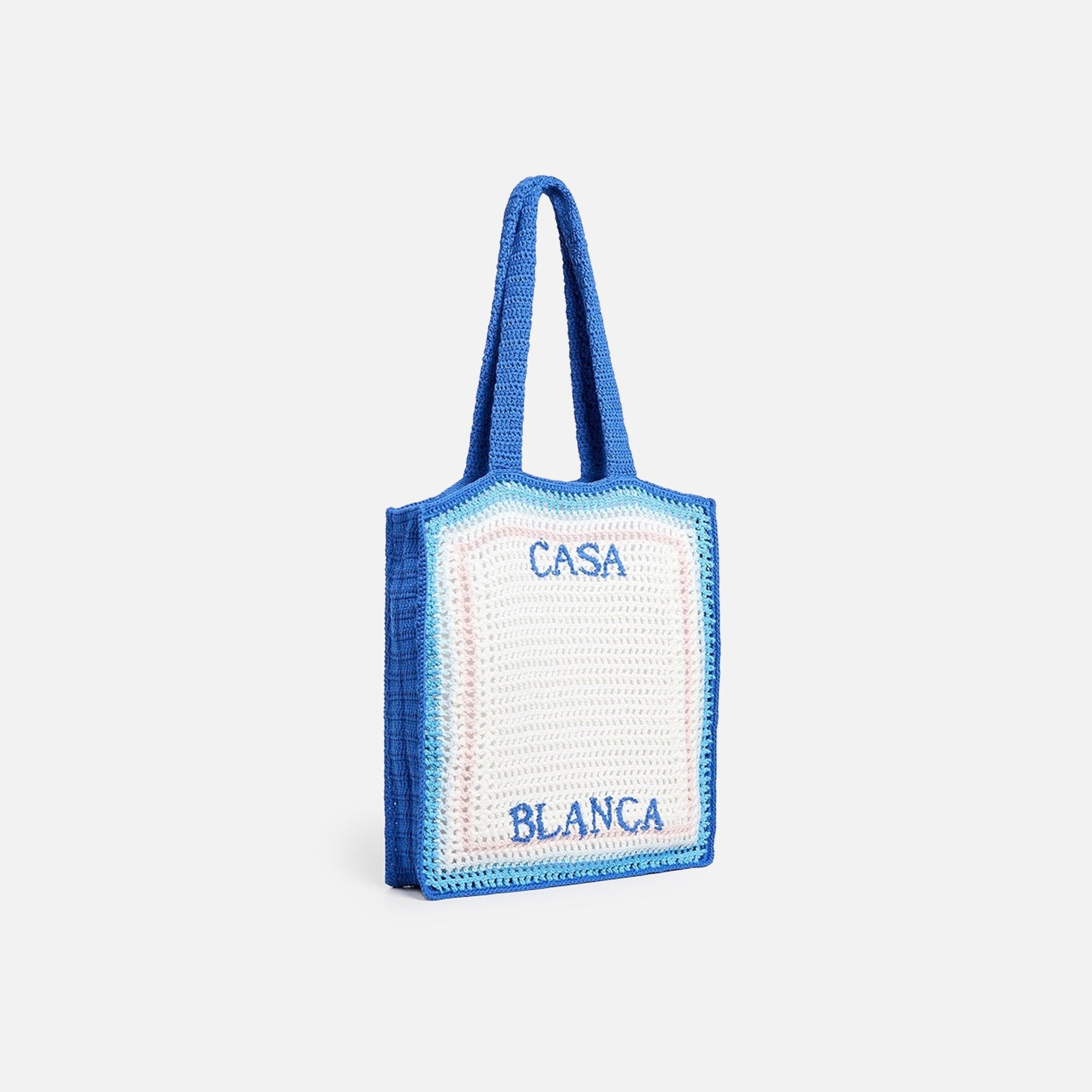 Sac Casablanca en crochet - Bleu/Blanc