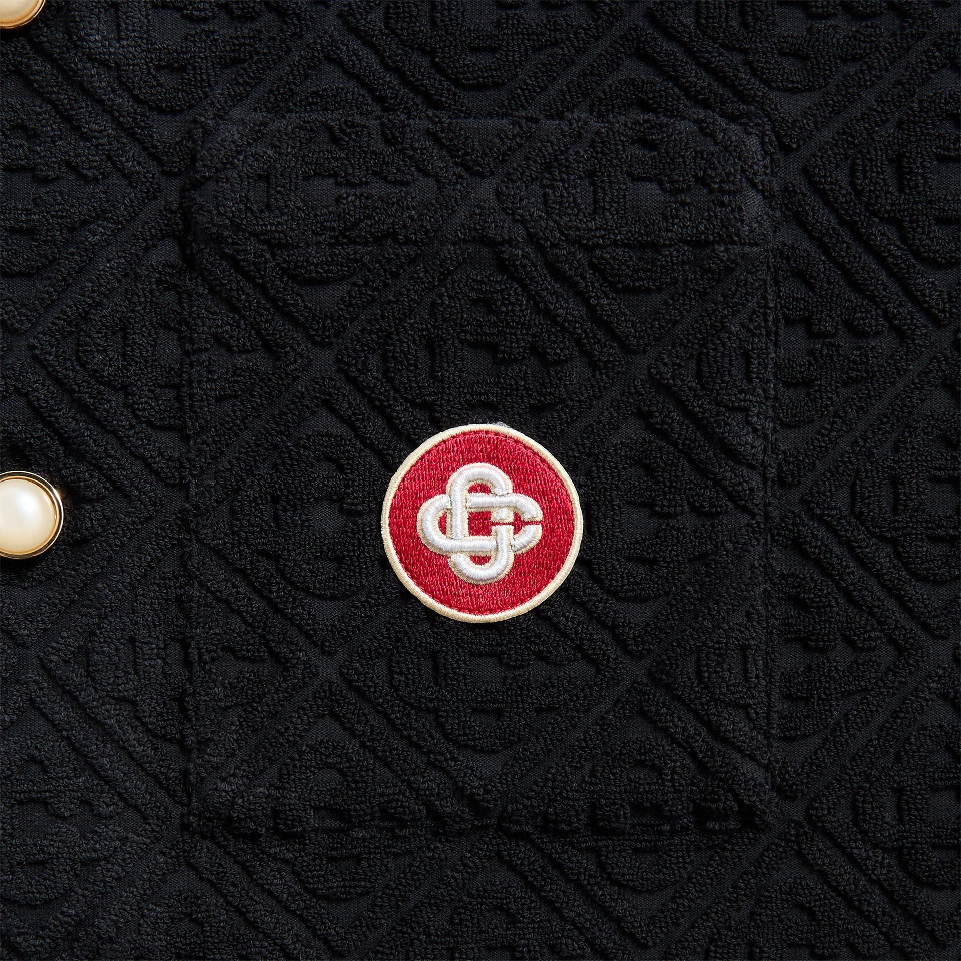 Casablanca Towelling Monogram Shirt in Black