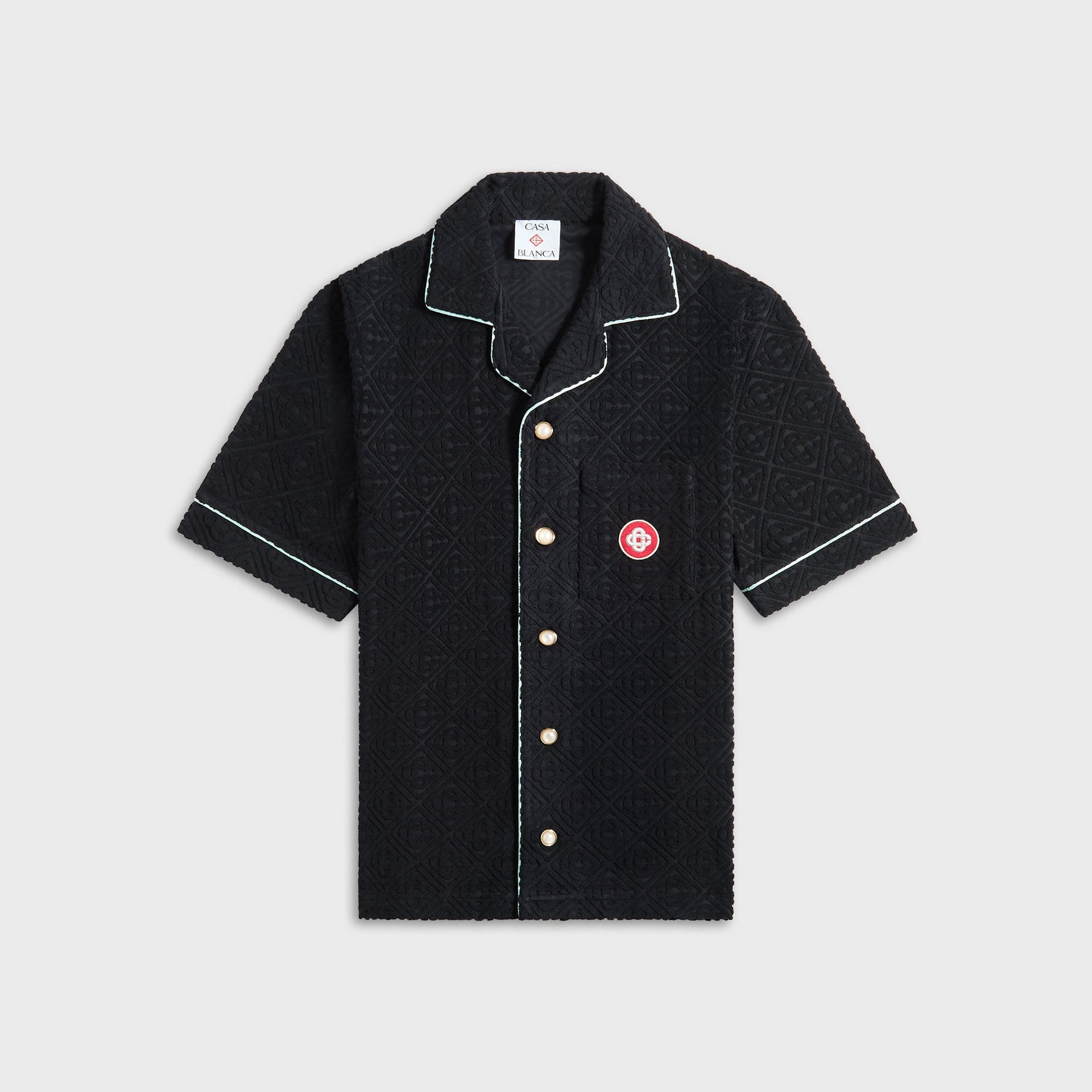 Casablanca Towelling Monogram Shirt in Black