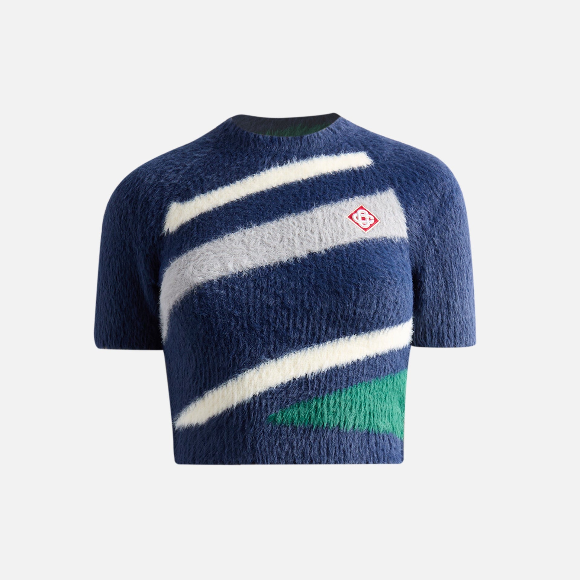 Polo Casablanca en nylon duveteux - Bleu marine