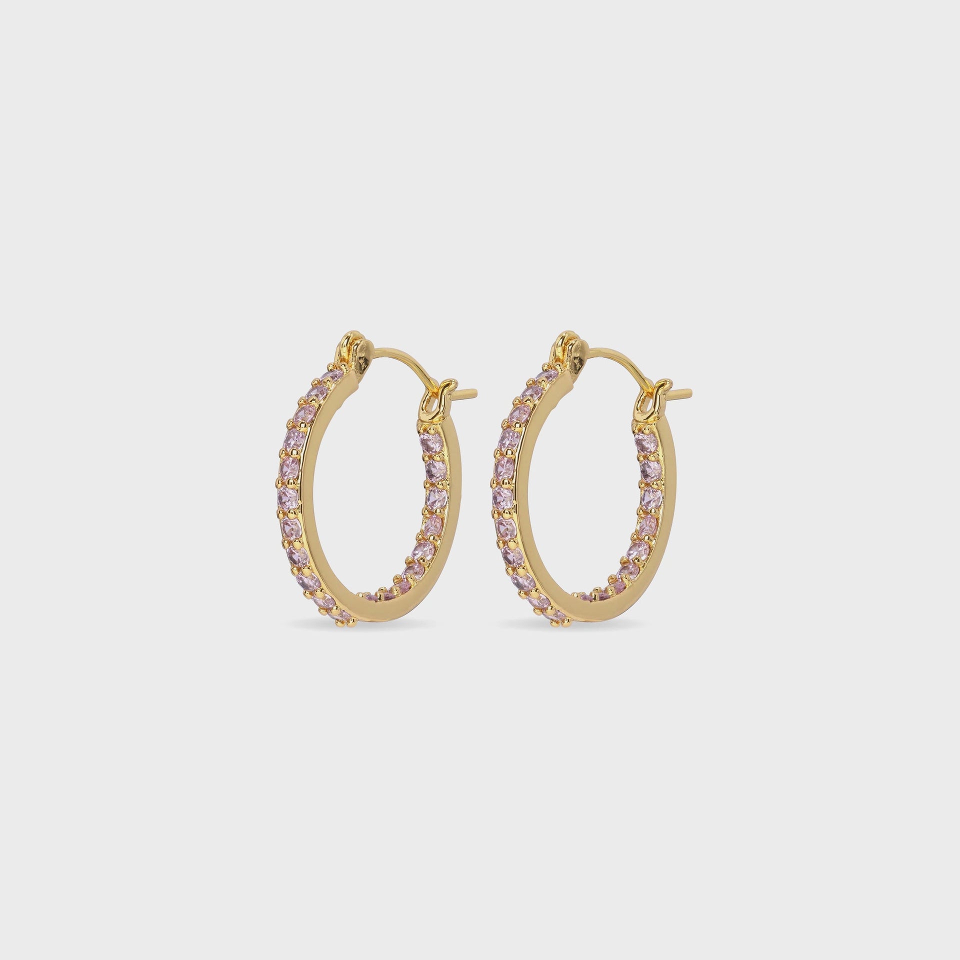 Crystal Haze Serena Small Hoops - Pink