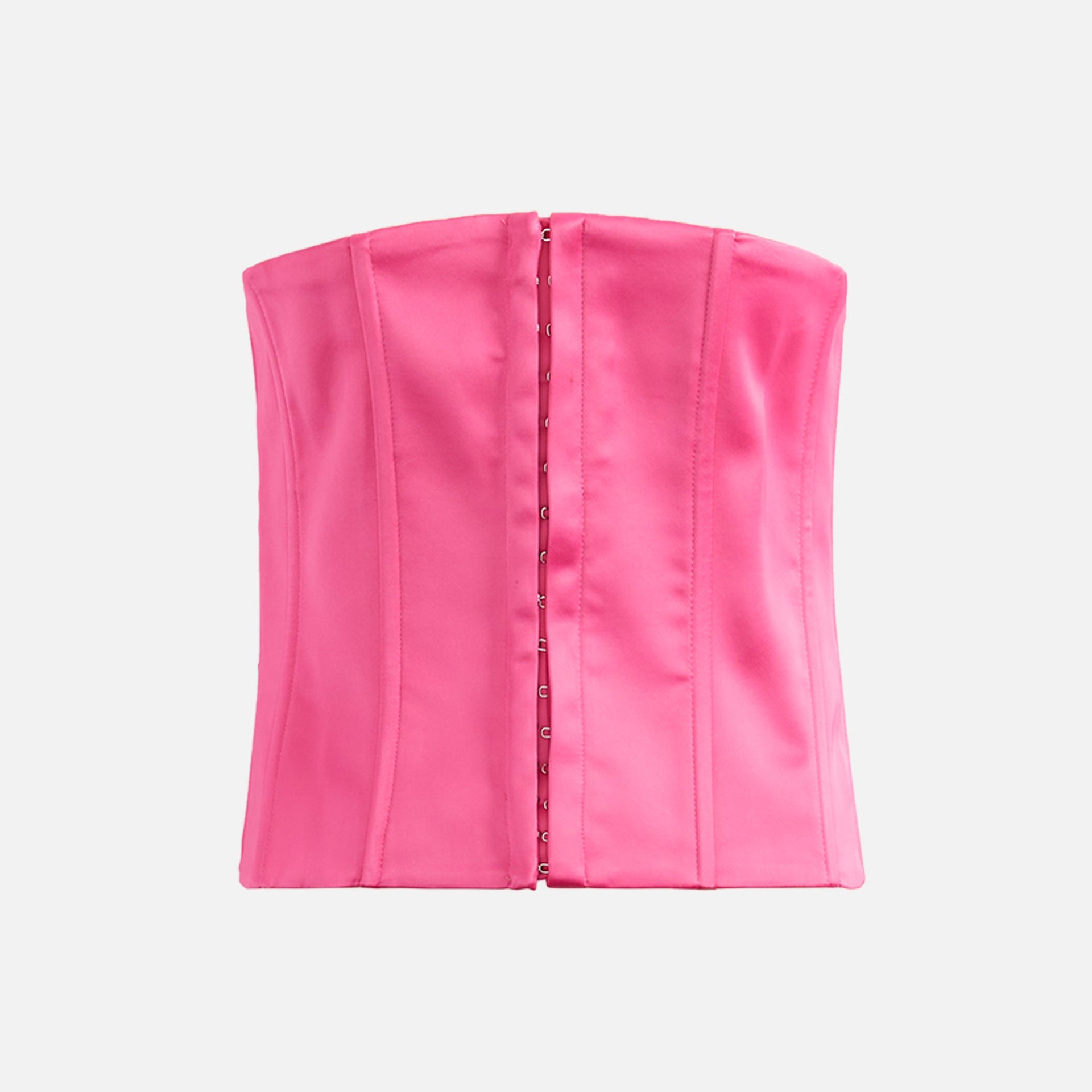 Corset en satin Danielle Guizio - Rose véritable