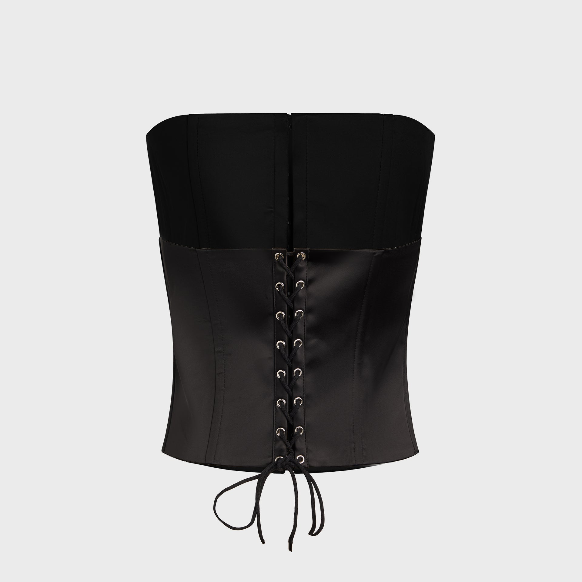 Corset en satin GUIZIO - Noir