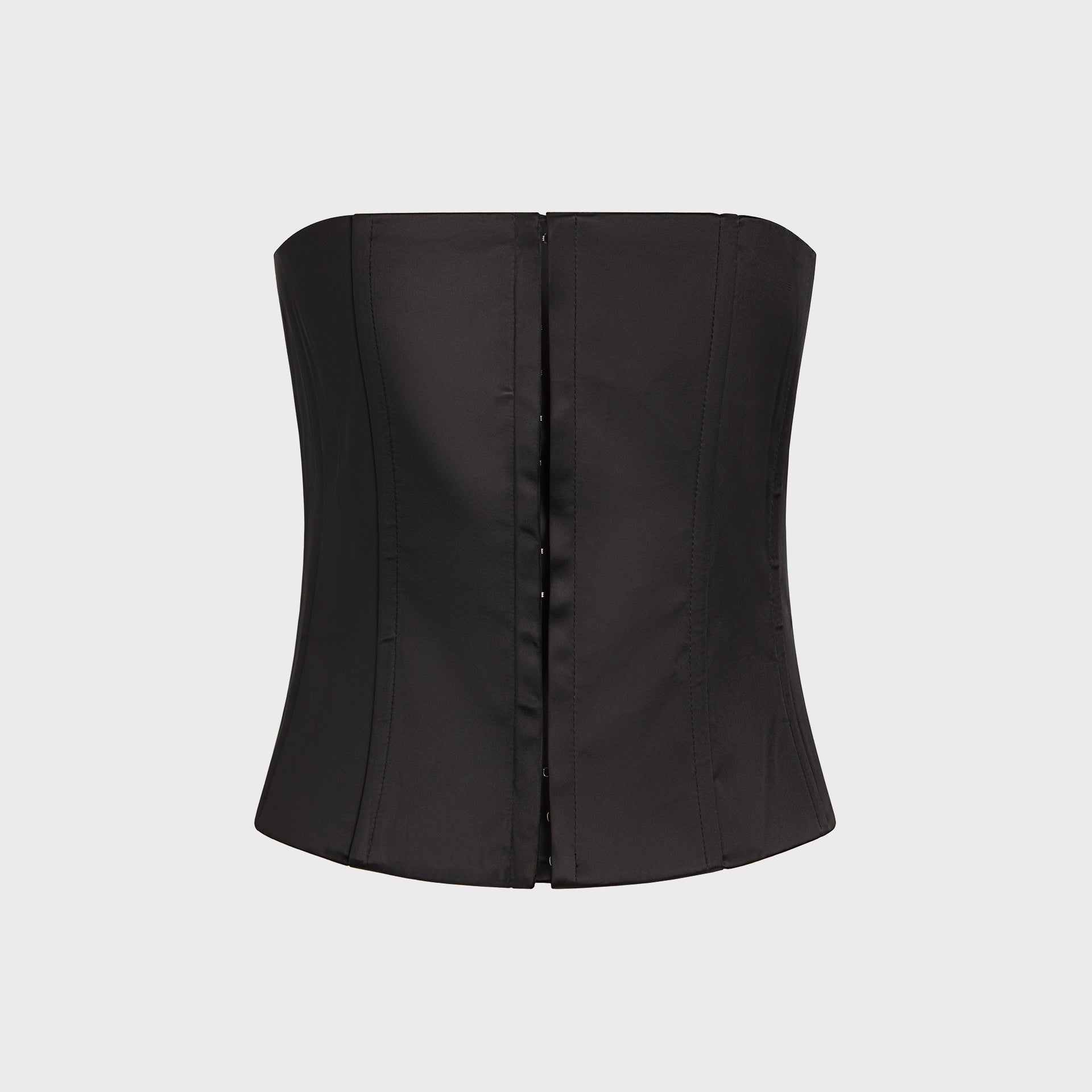Corset en satin GUIZIO - Noir