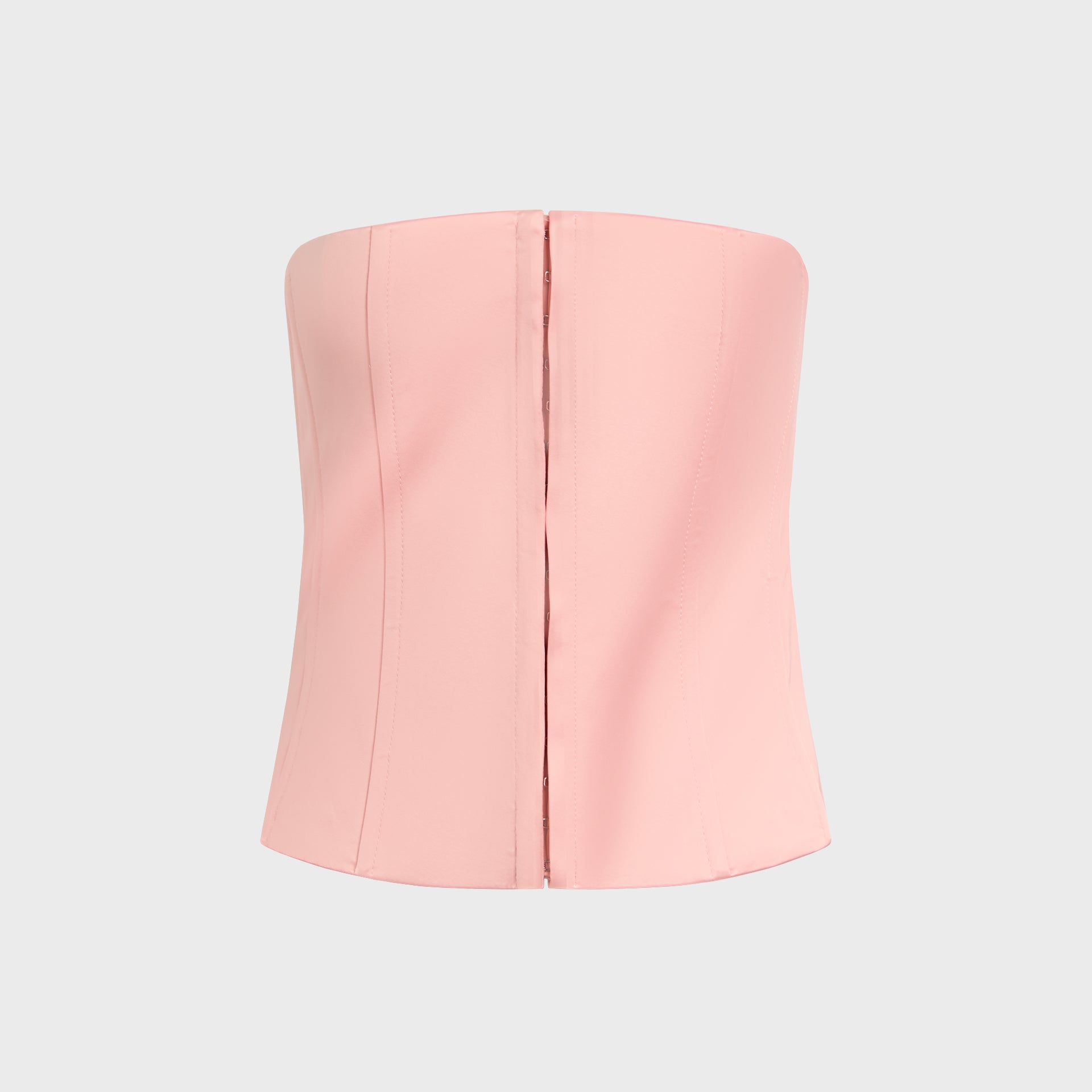 Corset en satin GUIZIO - Satin rose clair