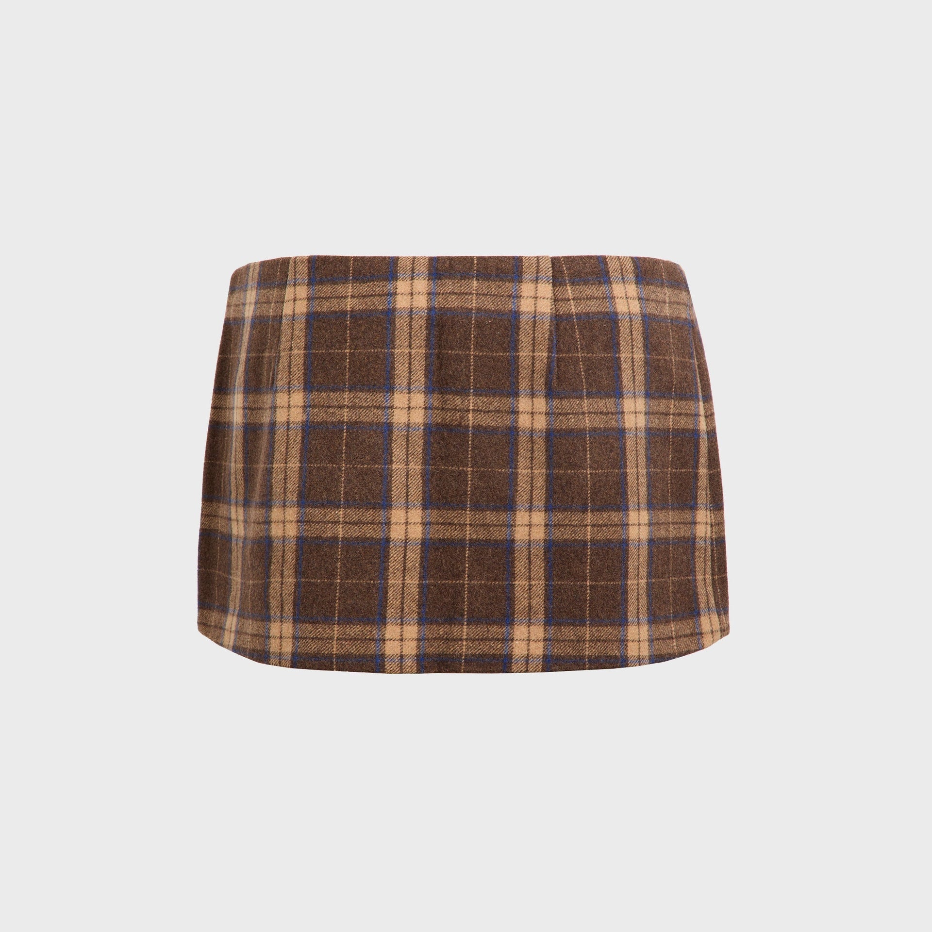 GUIZIO Low Rise Tartain Mini Skirt - Tartan Plaid