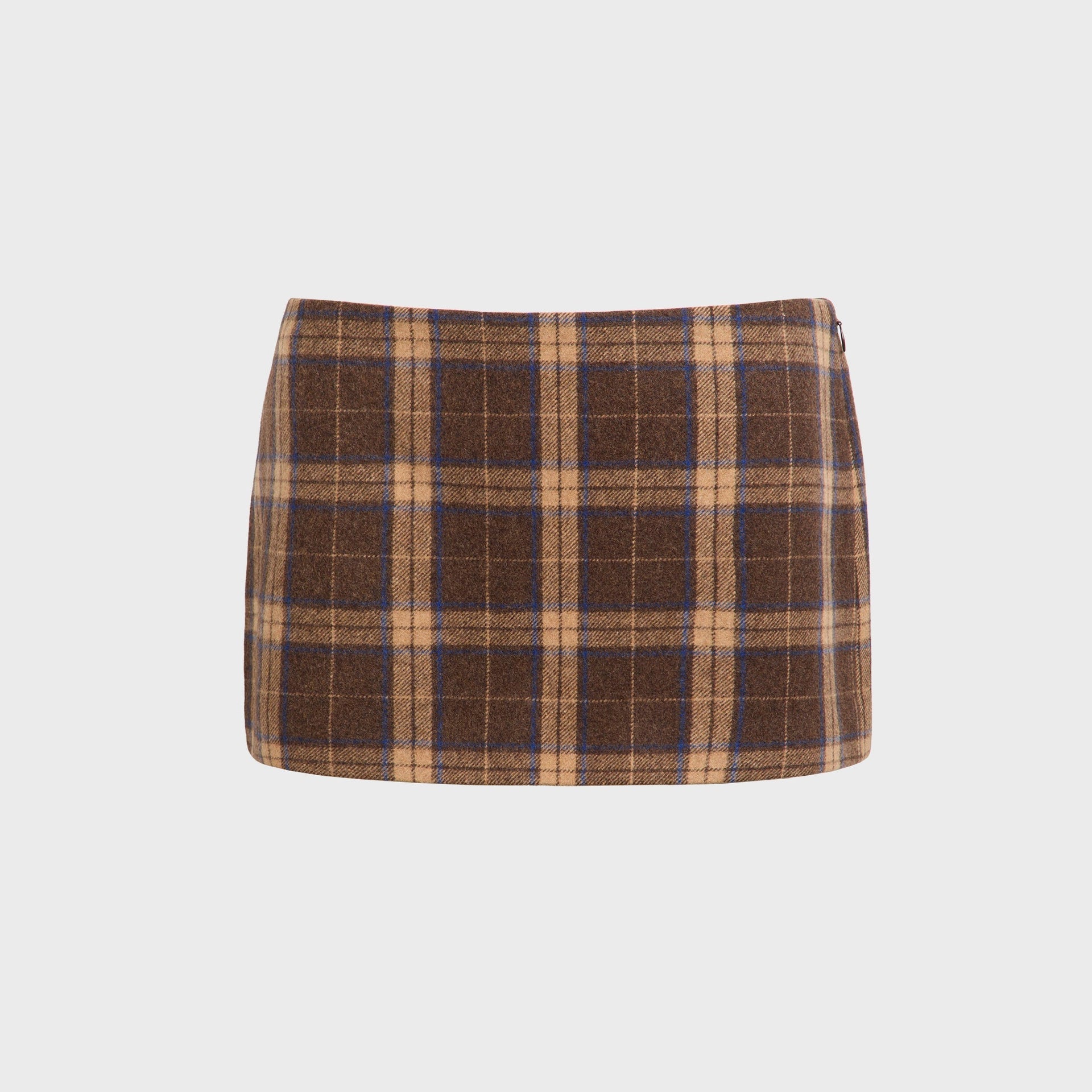 GUIZIO Low Rise Tartain Mini Skirt - Tartan Plaid