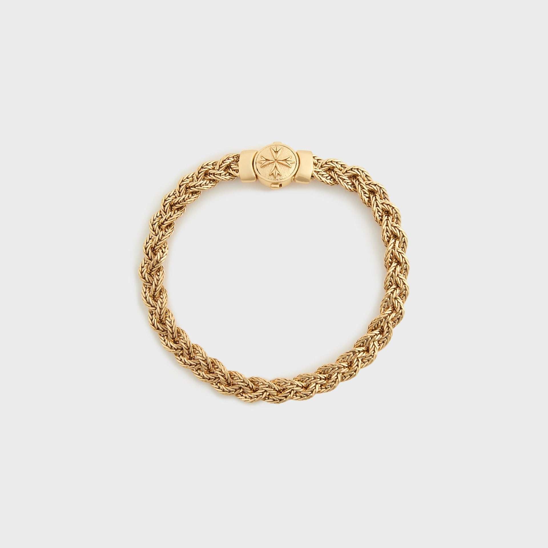 Bracelet tressé en or à facettes diamantées Emanuele Bicocchi, petit modèle - Or