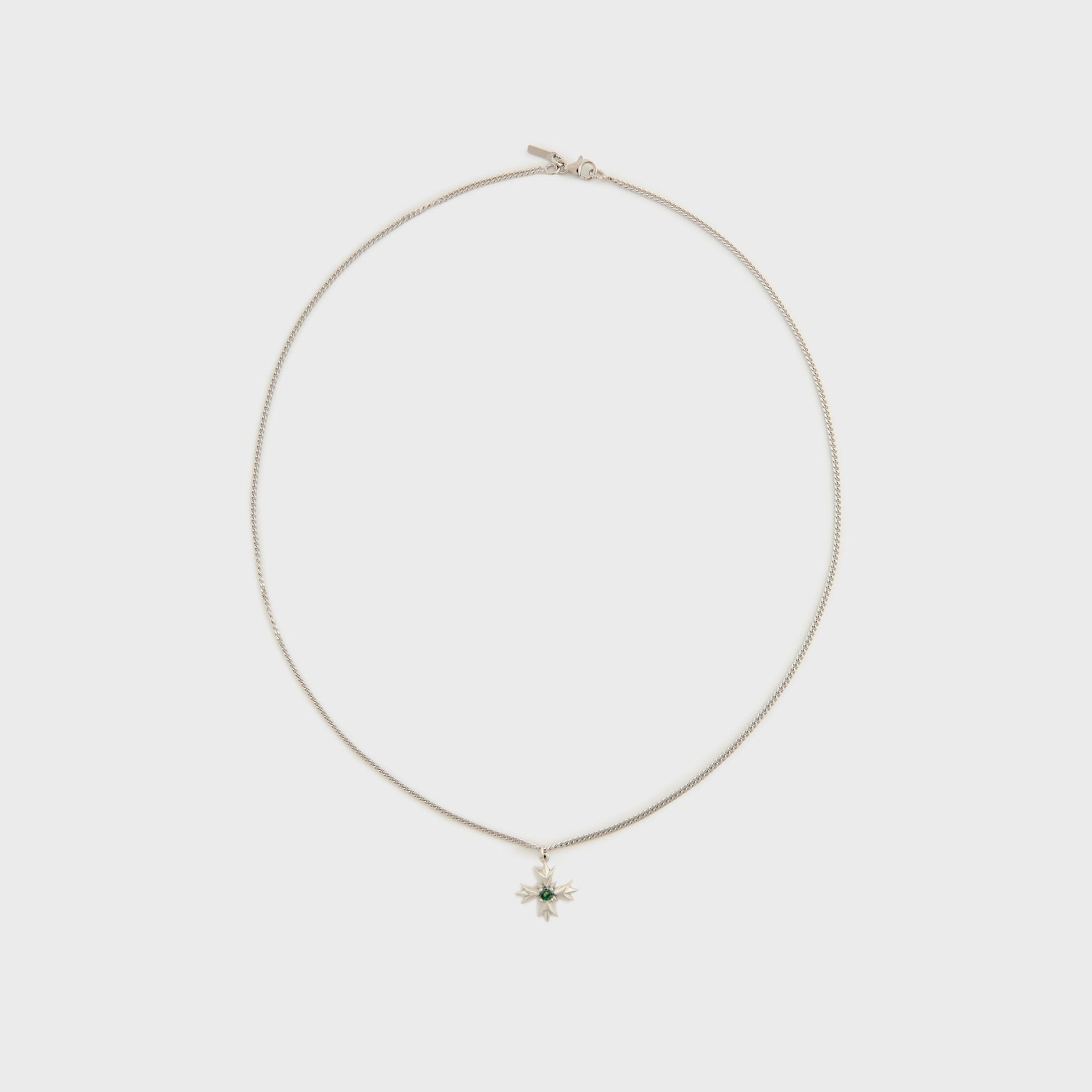 Emanuele Bicocchi Crest+Green Crystal Necklace - Gold