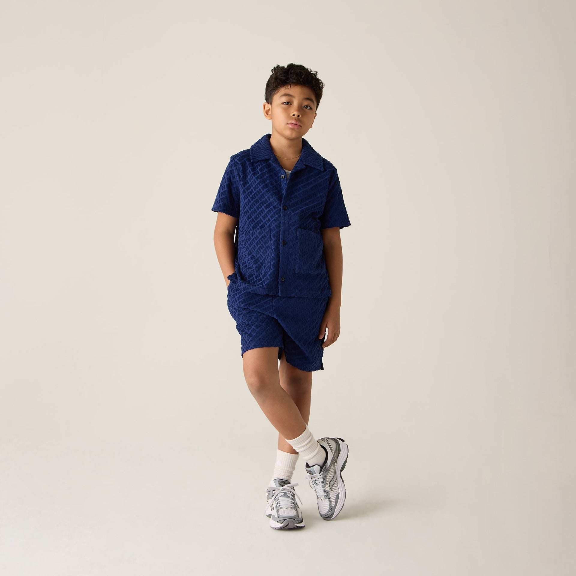 Kith Kids Monogram Terry Camp Short - Screen