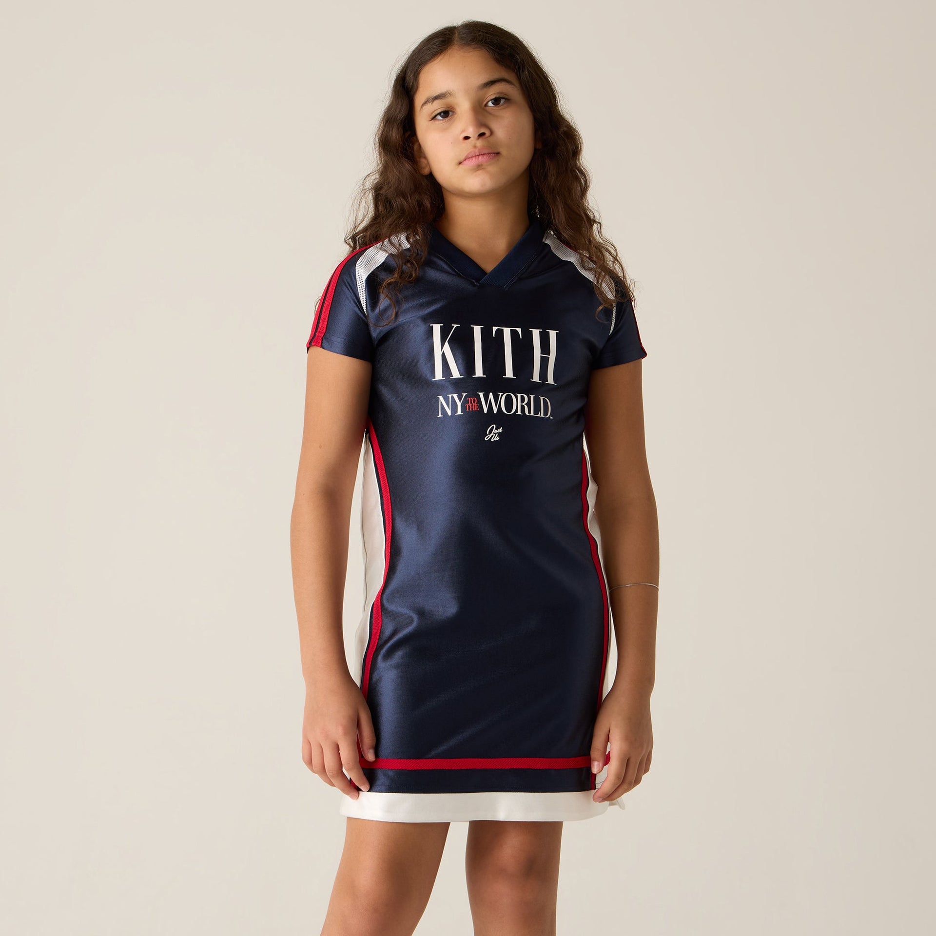 Kith Kids NY to the World Faille Fade Jersey Dress - Nocturnal