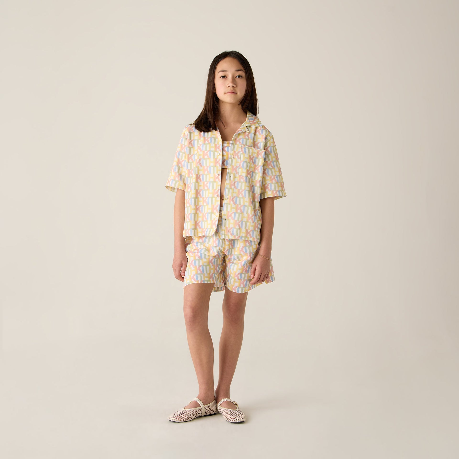 Kith Kids Monogram Thompson Camp Shirt - Silk