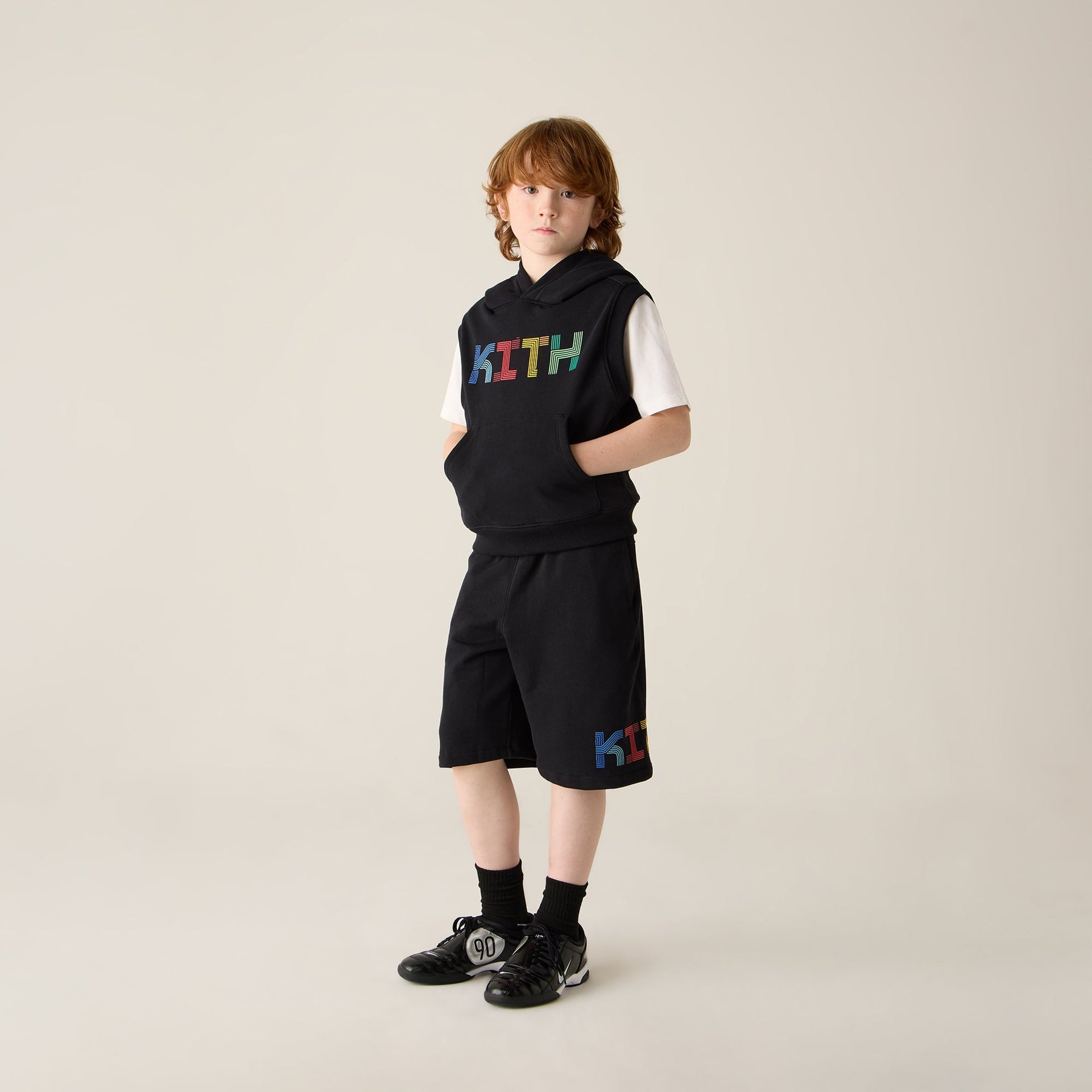 Kith Kids Pathways Sleeveless Hoodie - Black