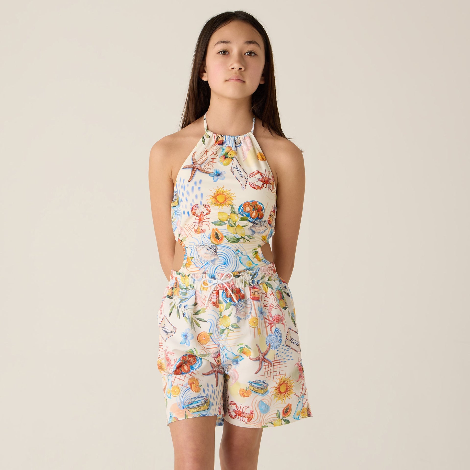 Kith Kids Summer Picnic Thompson Camp Short - Sandrift