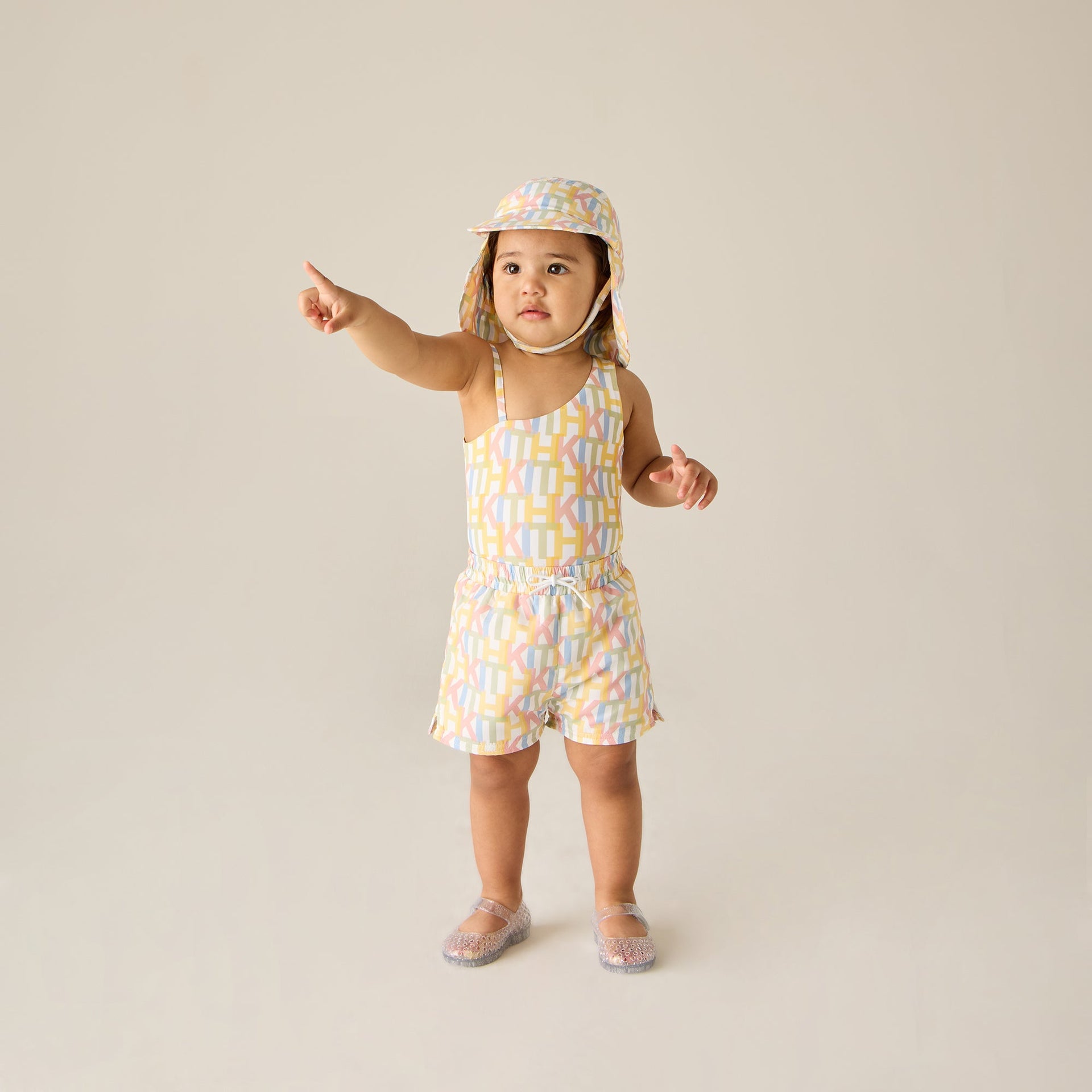 Kith Baby Monogram Gemma One-Piece Swimsuit - Silk
