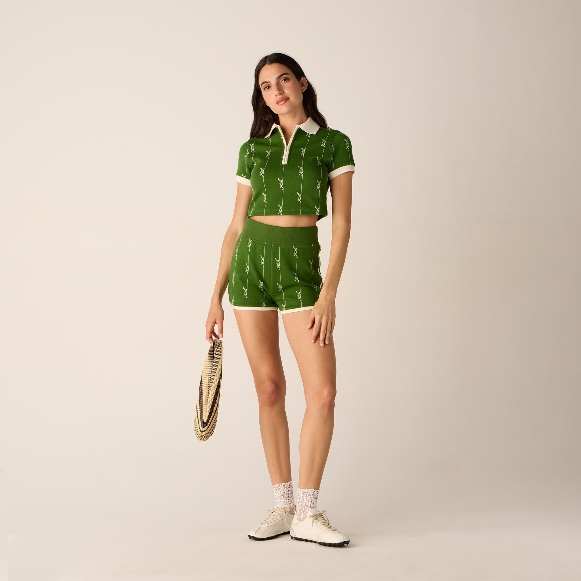 Kith Women Mica Pique Logo Knit Short - Turf
