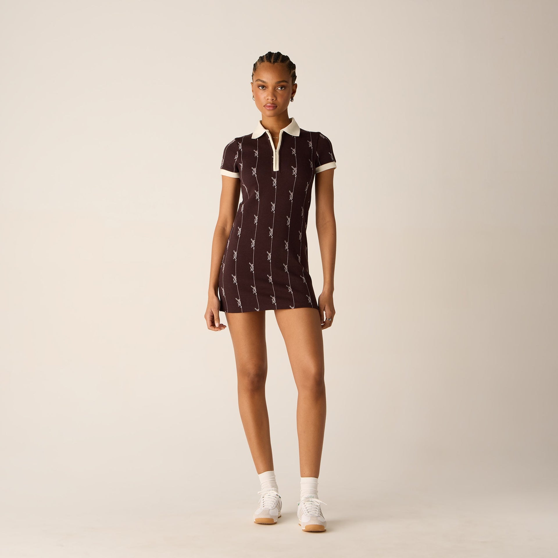 Kith Women Taylen Pique Logo Knit Dress - Incognito
