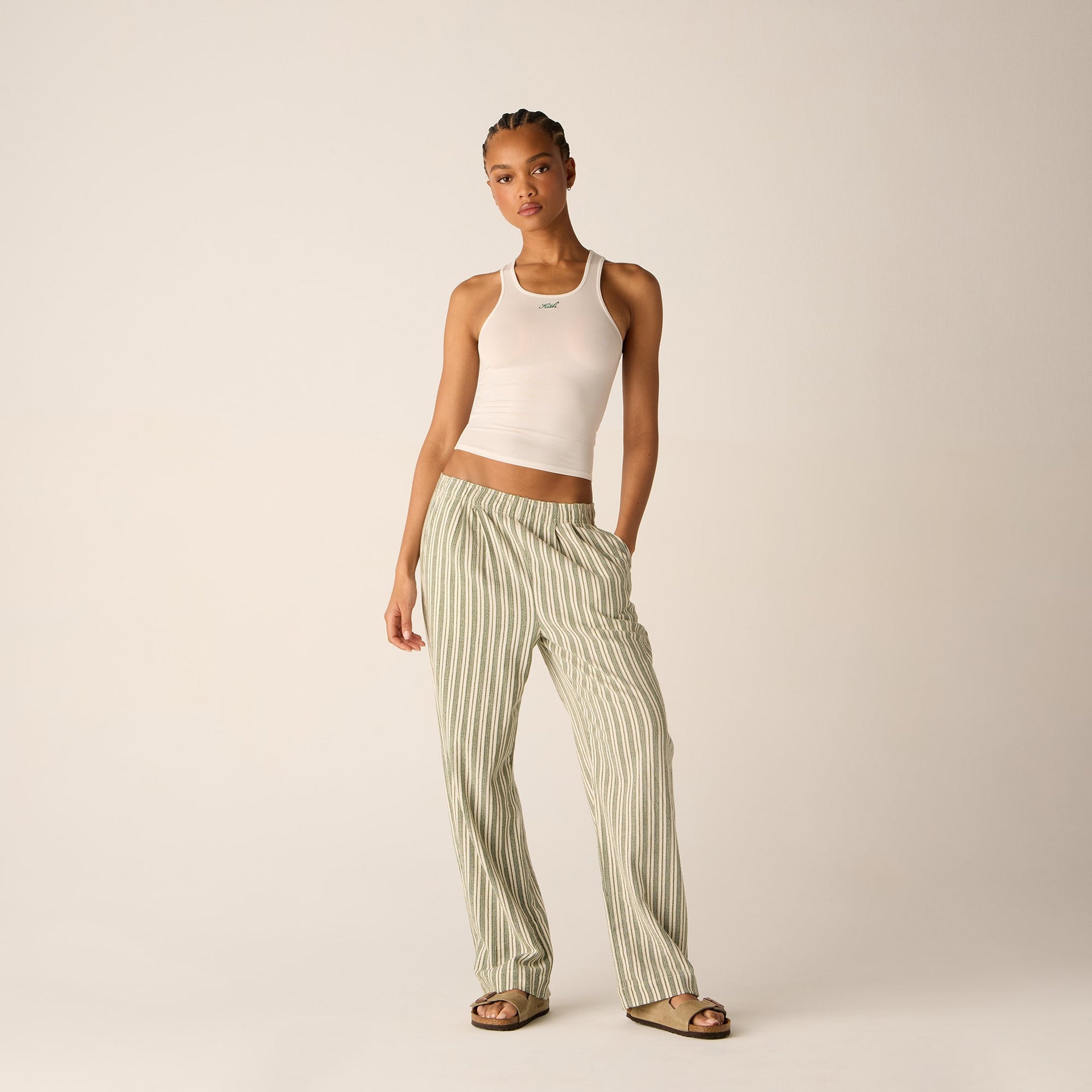 Kith Women Miles II Dobby Stripe Pants - Turf
