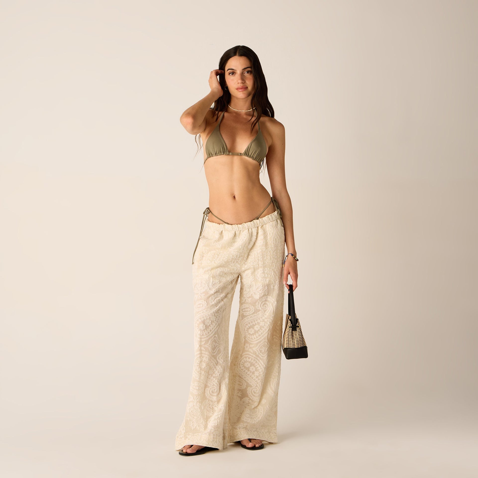 Kith Women Ida Paisley Gauze Pant - Waffle