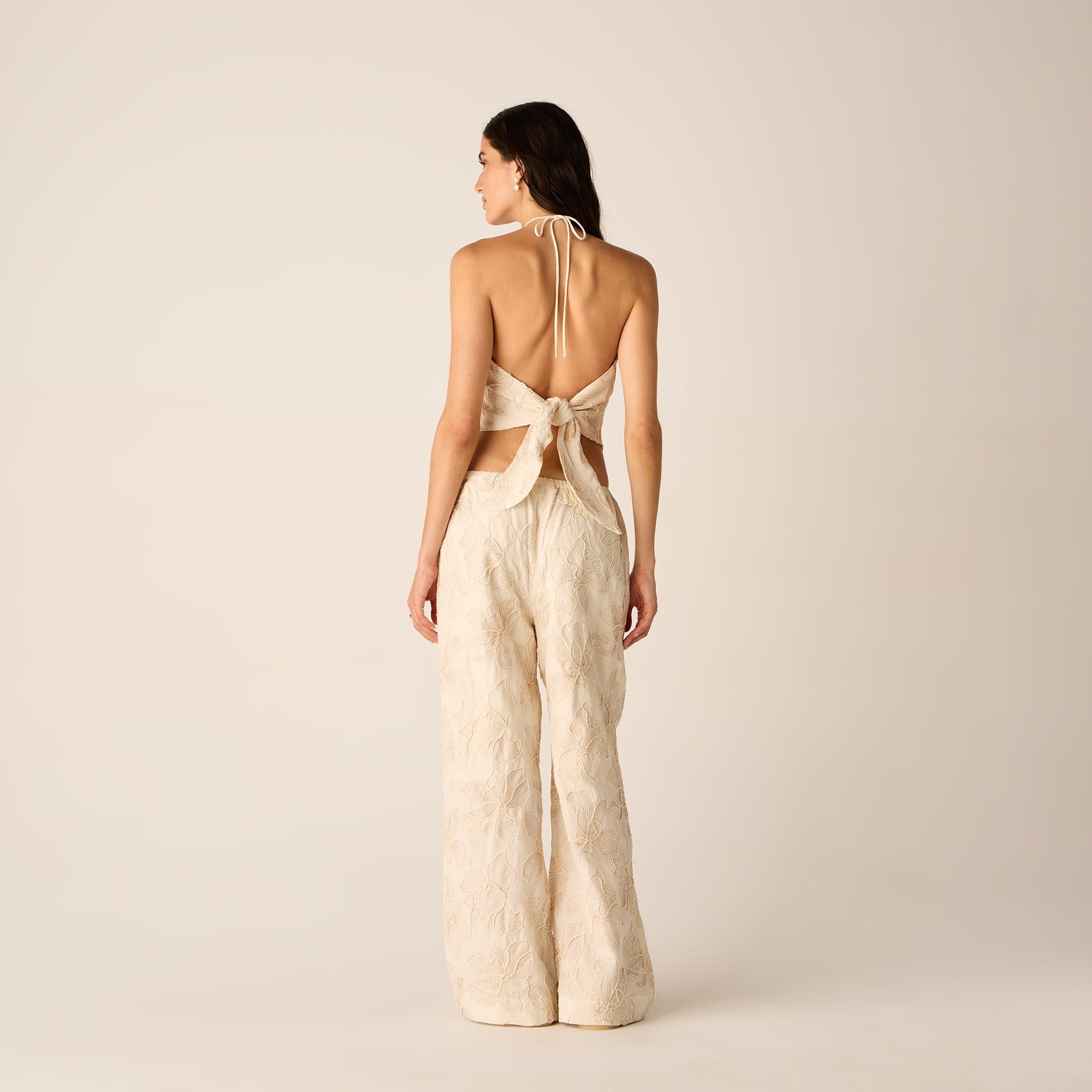 Kith Women Kumi Floral Embroidered Halter - Sandrift