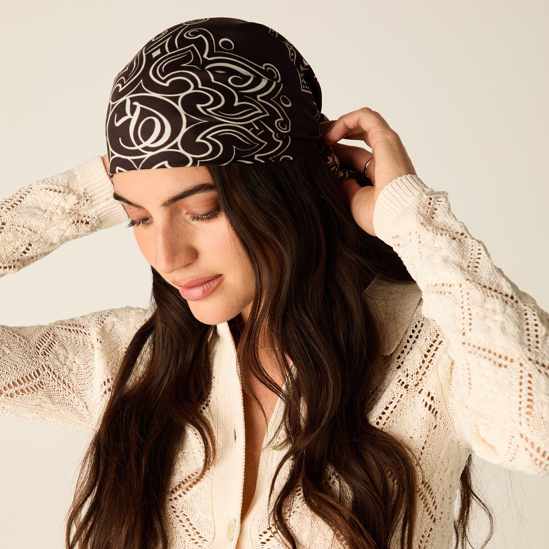 Kith Women Deco Printed Silk Cupro Scarf - Incognito