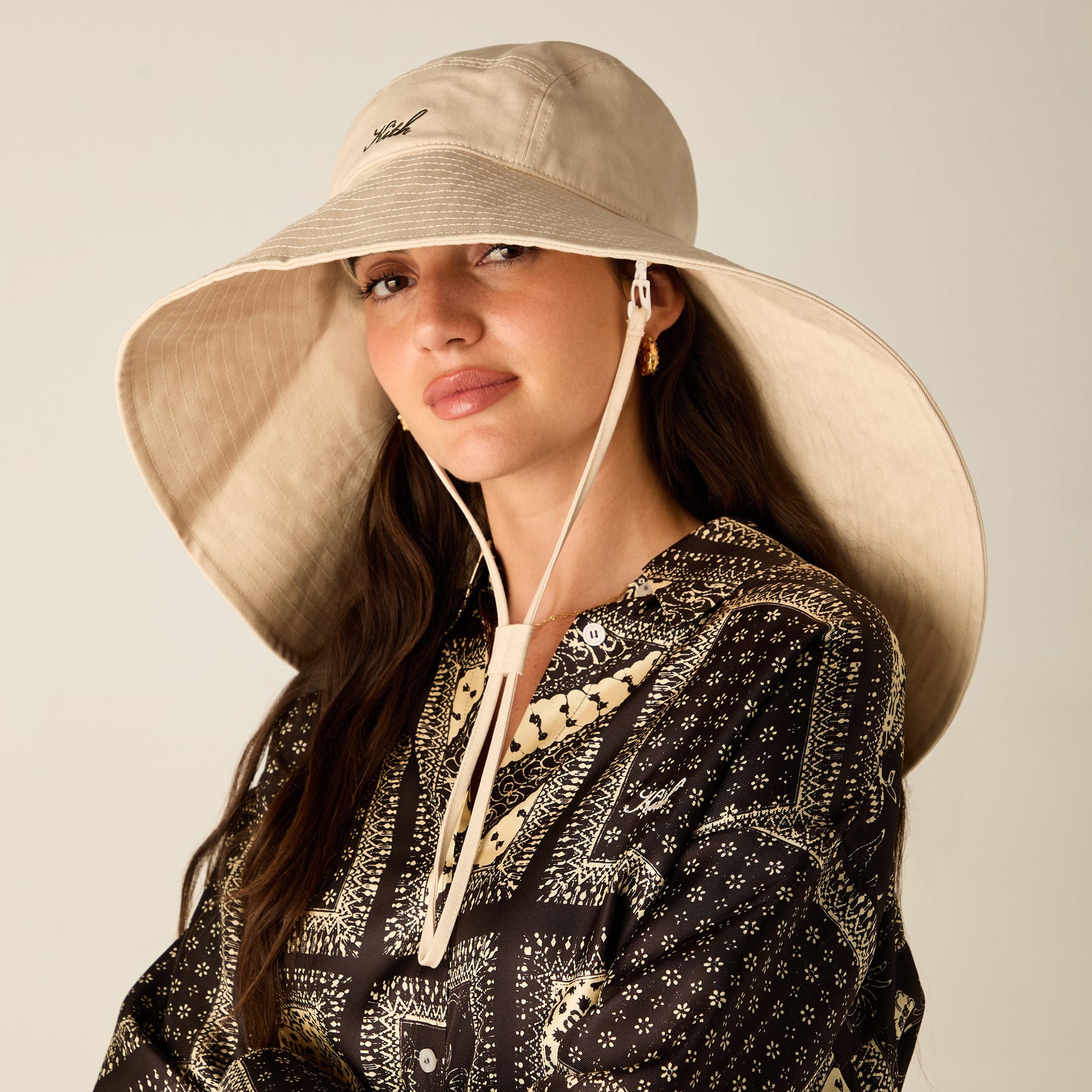 Kith Women Asymmetrical Wide Brim Boonie Hat - Waffle