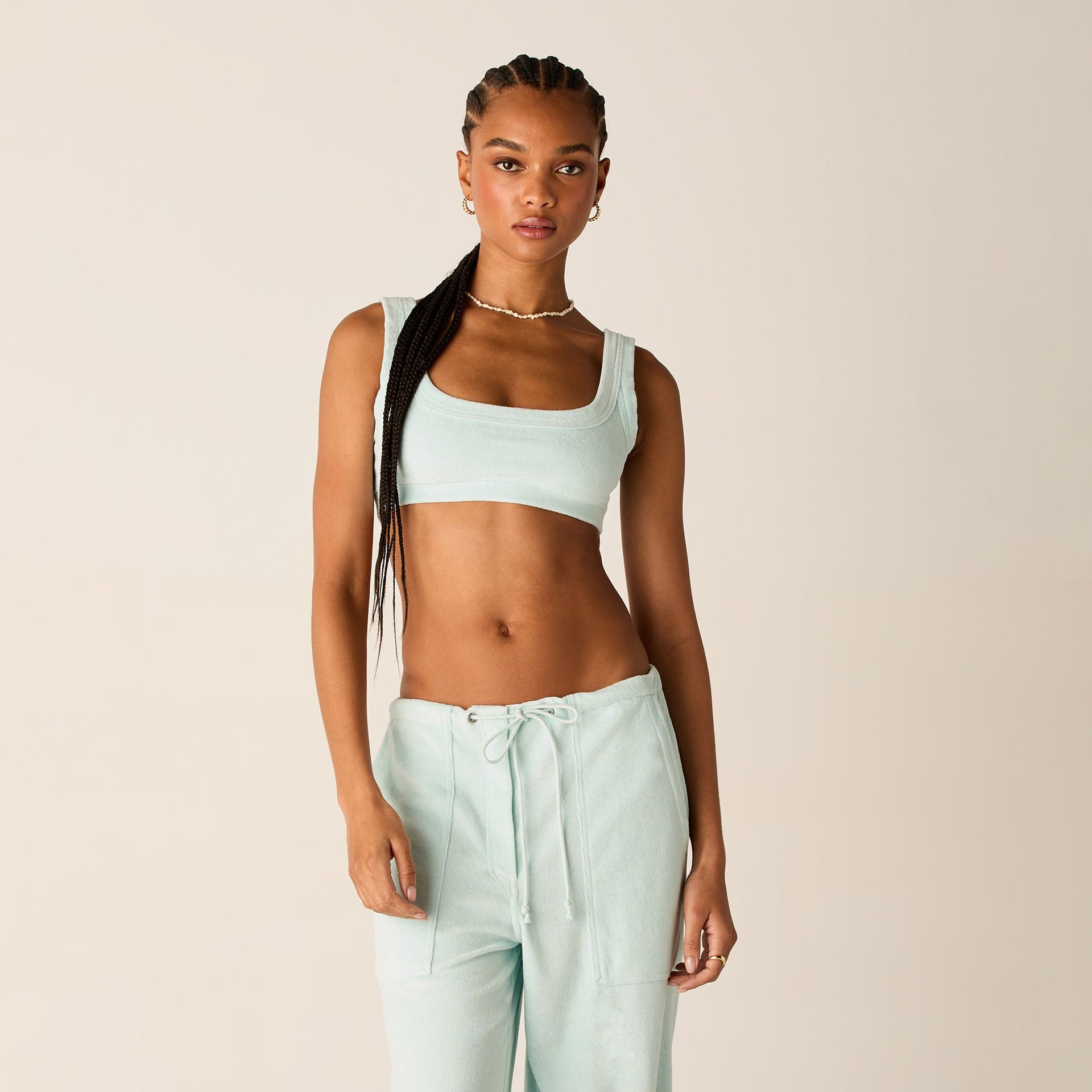 Kith Women Elle II U-Neck Towel Terry Bra - Helium