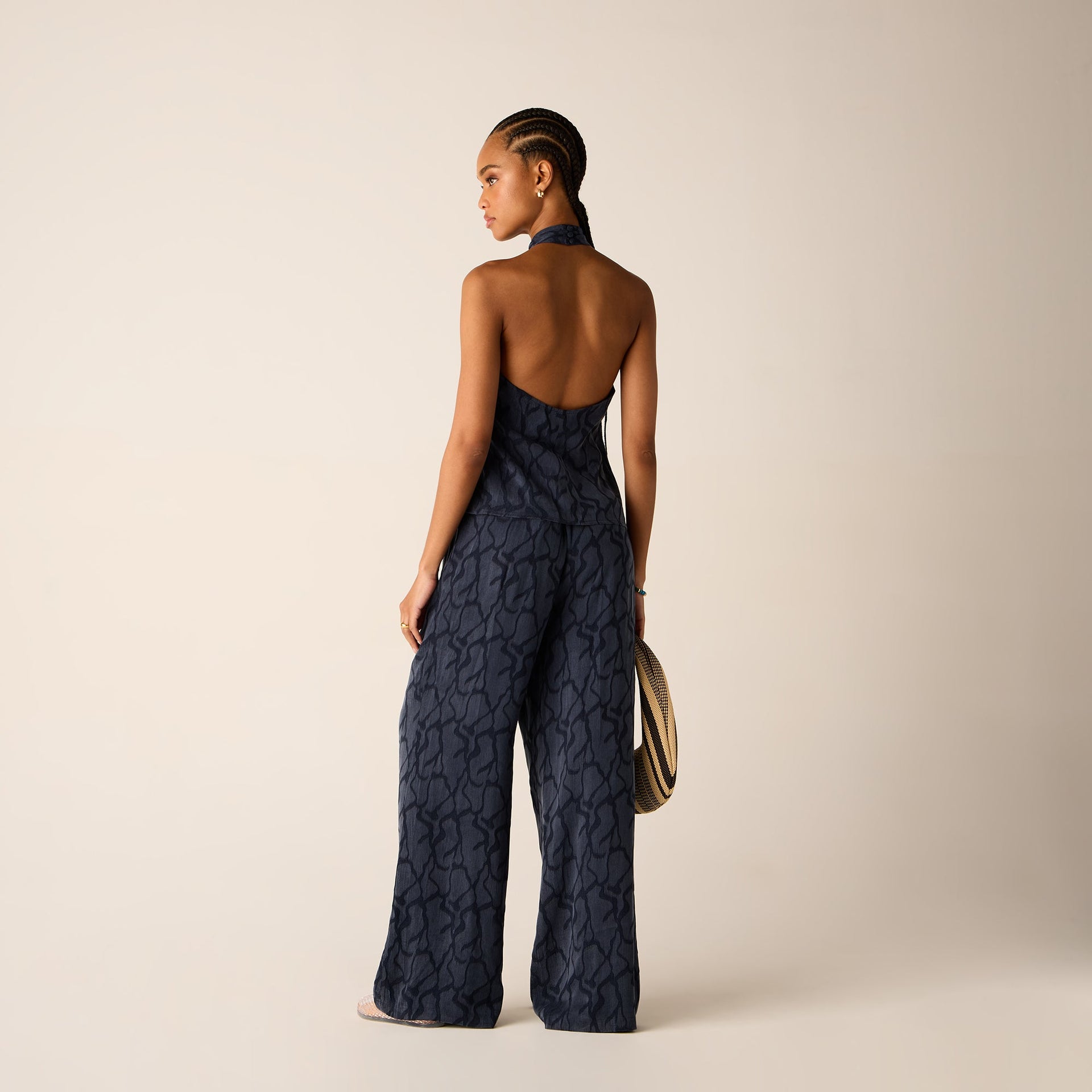 Kith Women Ida Wavy Jacquard Pant - Nocturnal