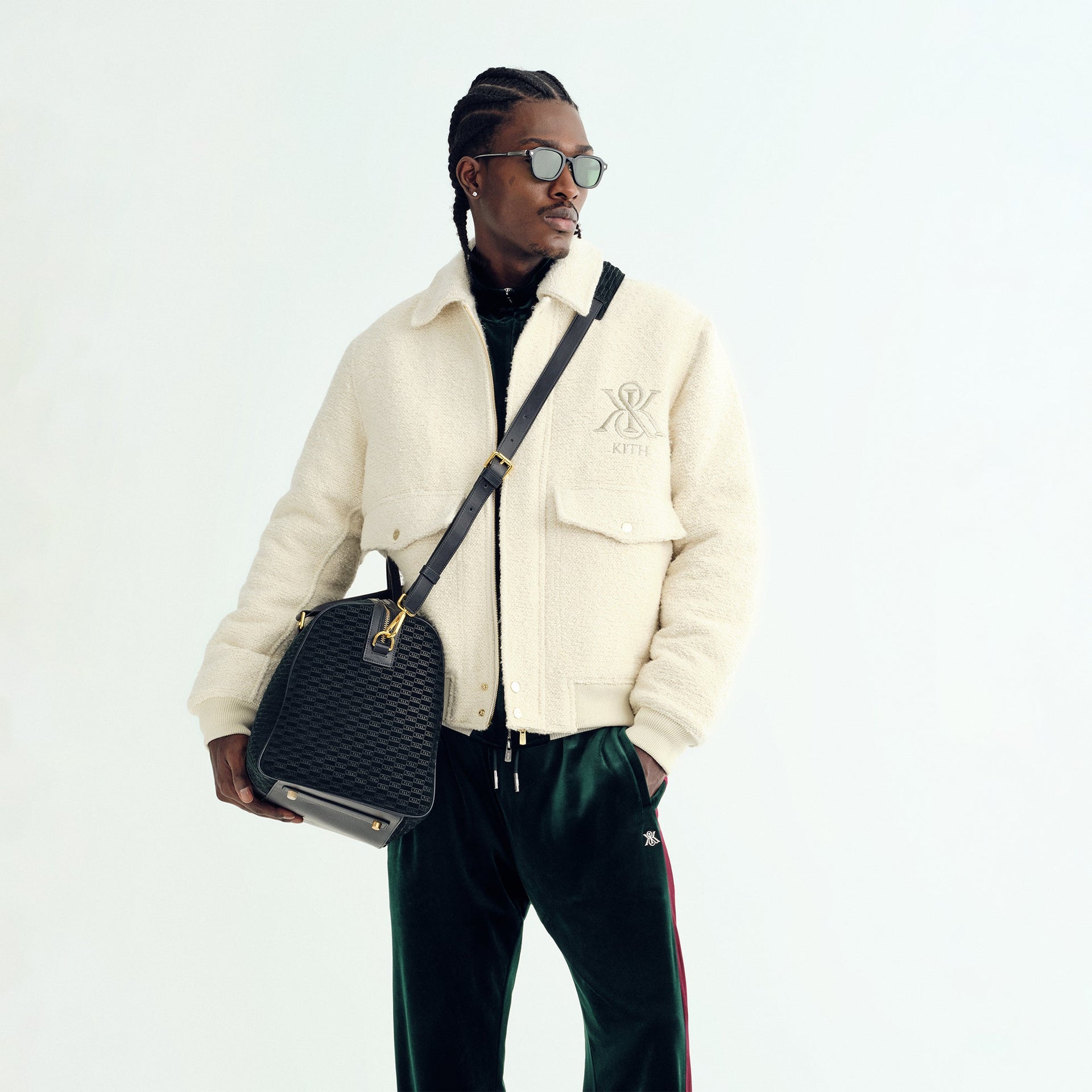 Kith Boucle Hawthorne Flight Jacket - Sandrift