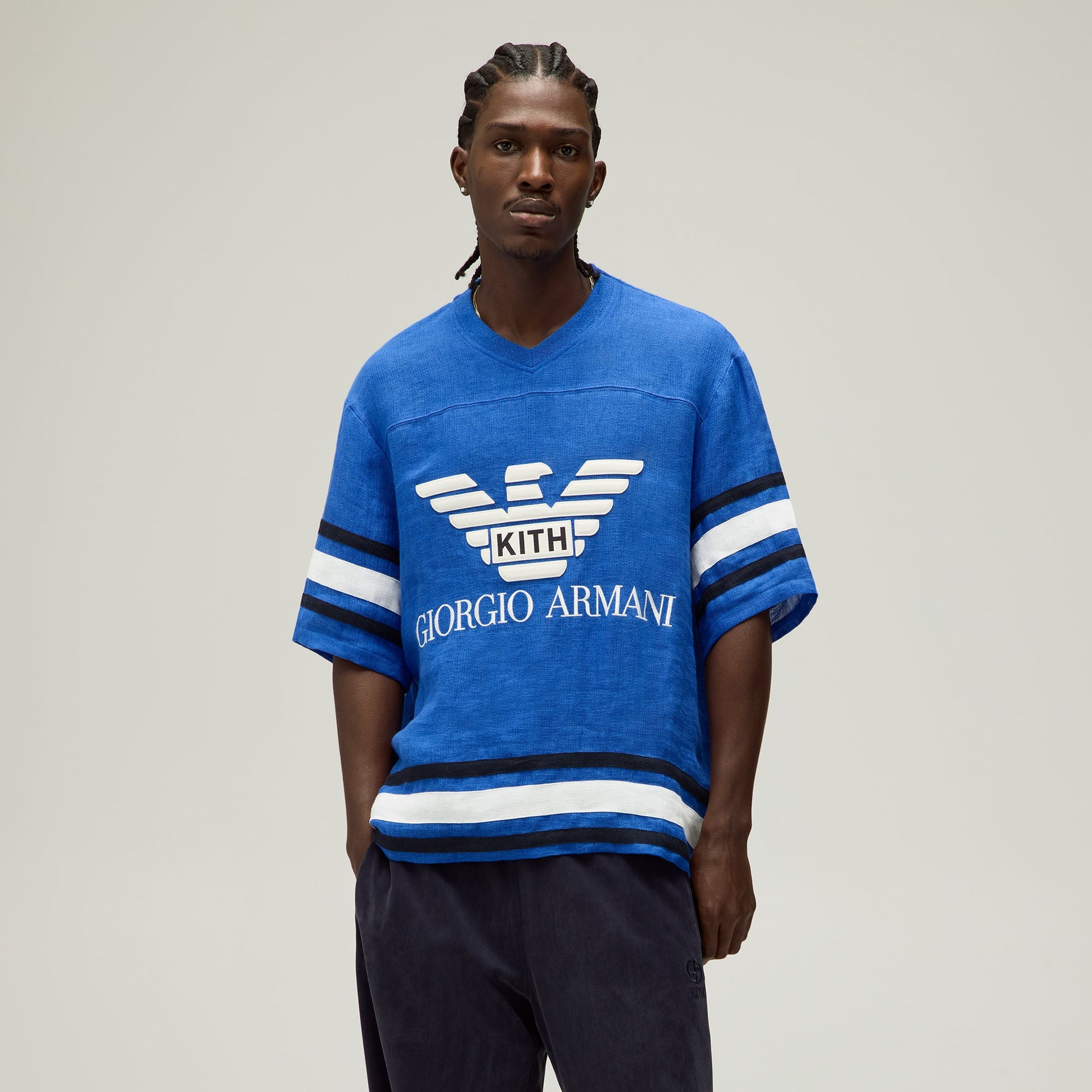 Giorgio Armani & Kith Open Weave Malik Jersey - Lake