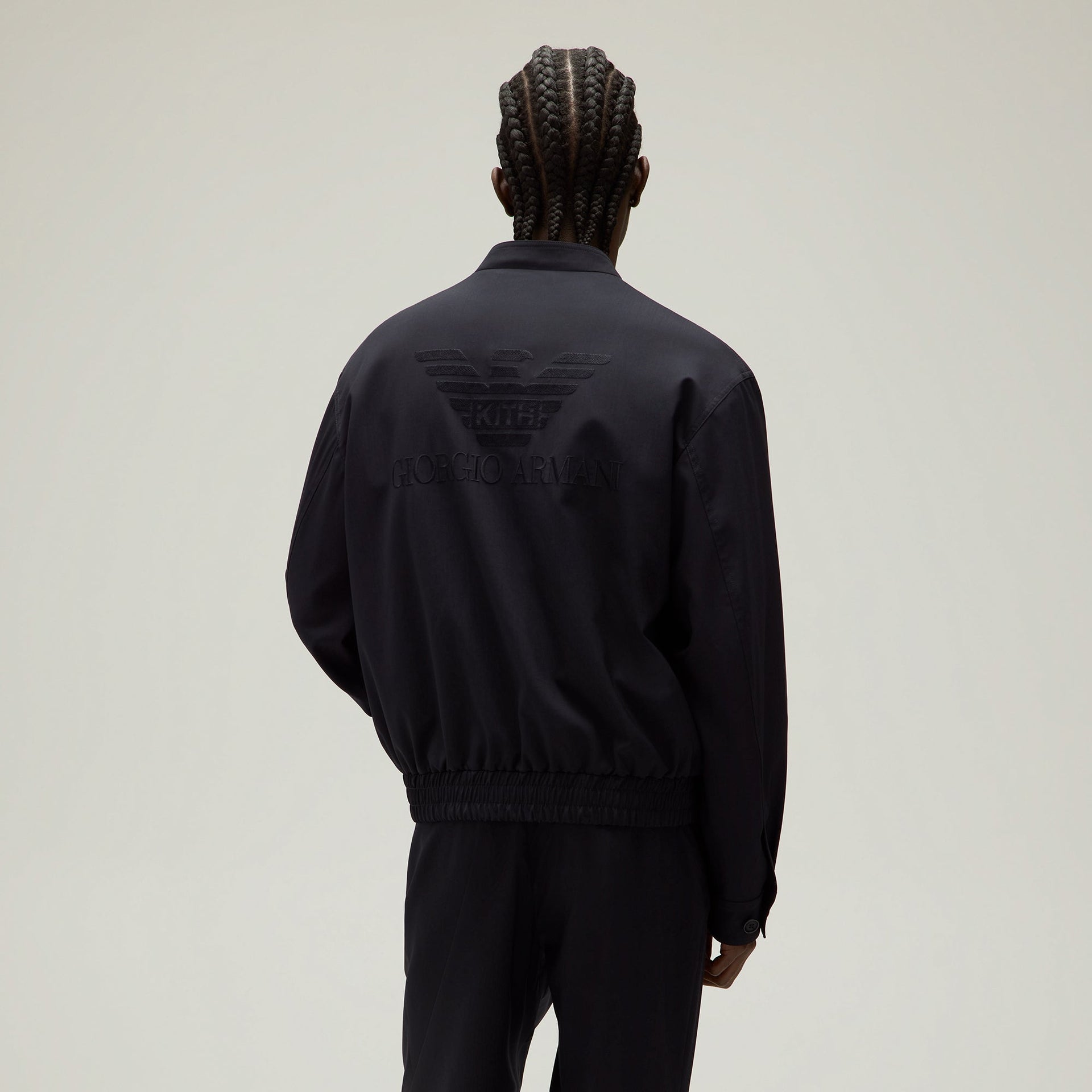 Giorgio Armani & Kith Collarless Bomber Jacket - Admiral