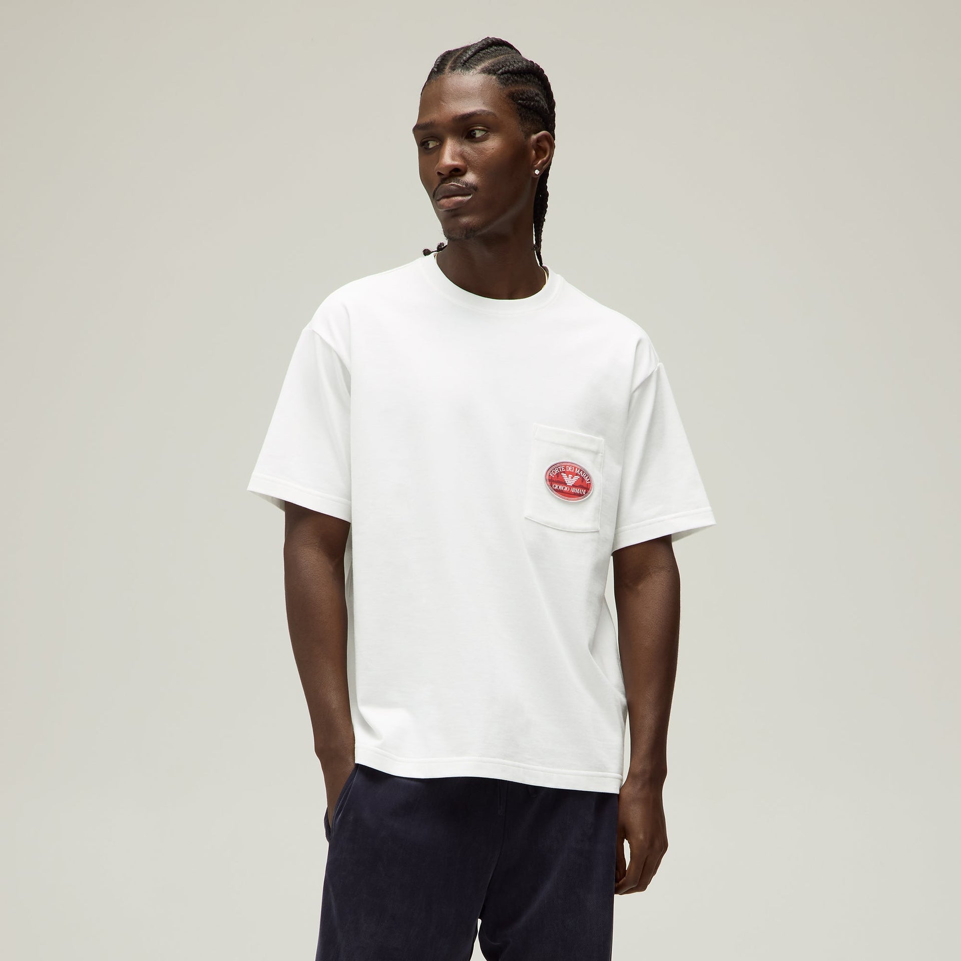 Giorgio Armani & Kith Forte dei Marmi Pocket Tee - White