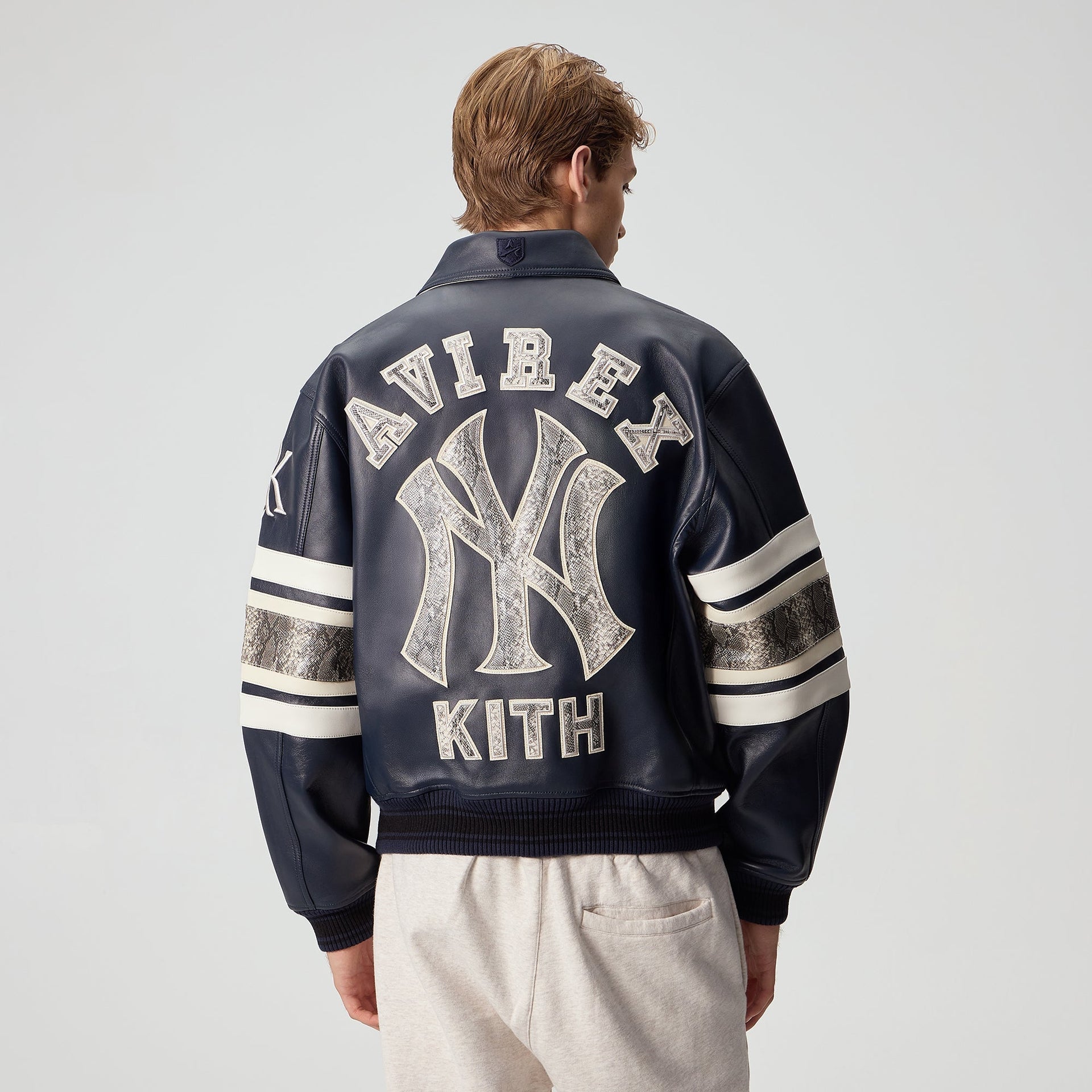 Kith & AVIREX for the New York Yankees Leather Jacket - Nocturnal / Snake