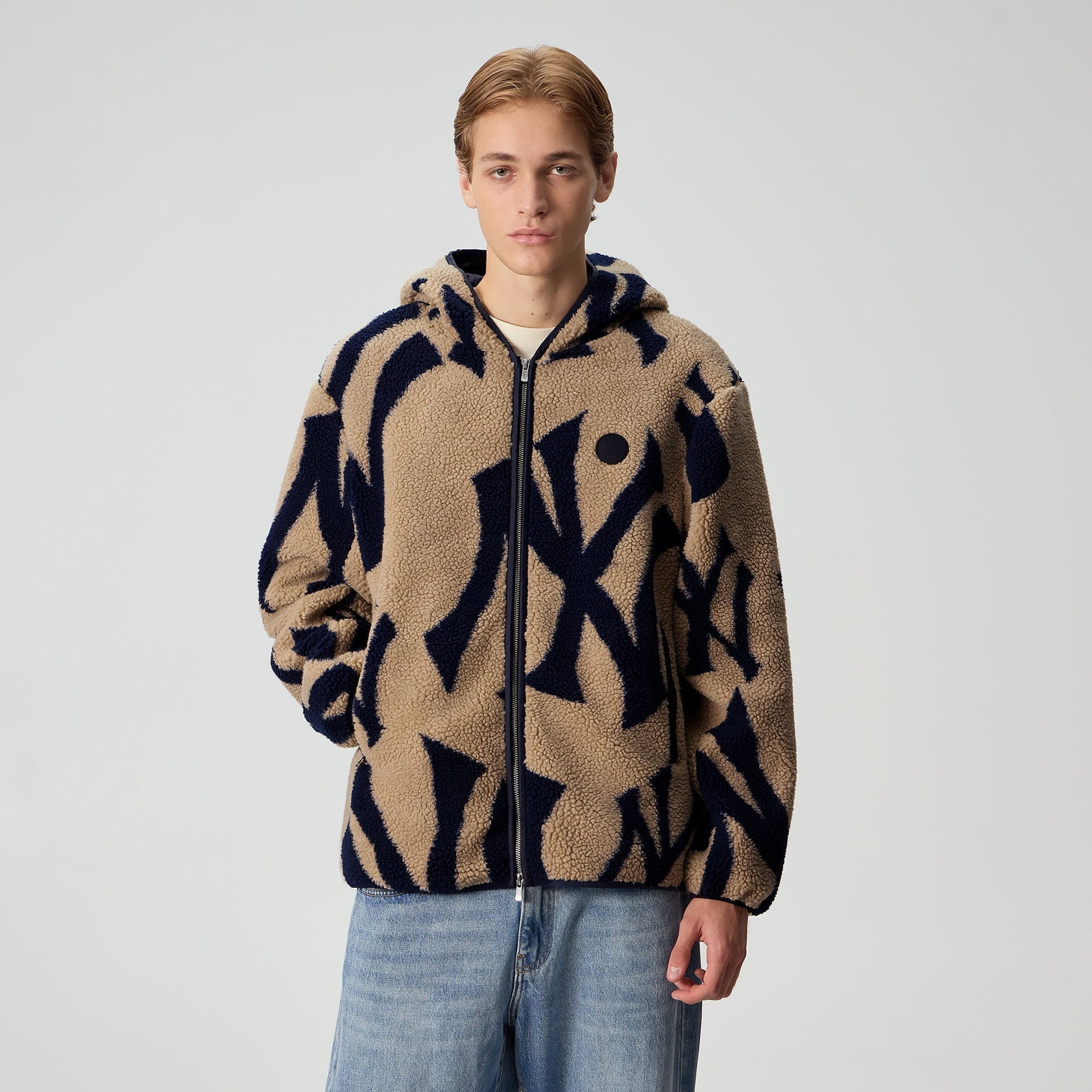 Kith for the New York Yankees Hooded Pinehurst Sherpa Jacket - Canvas