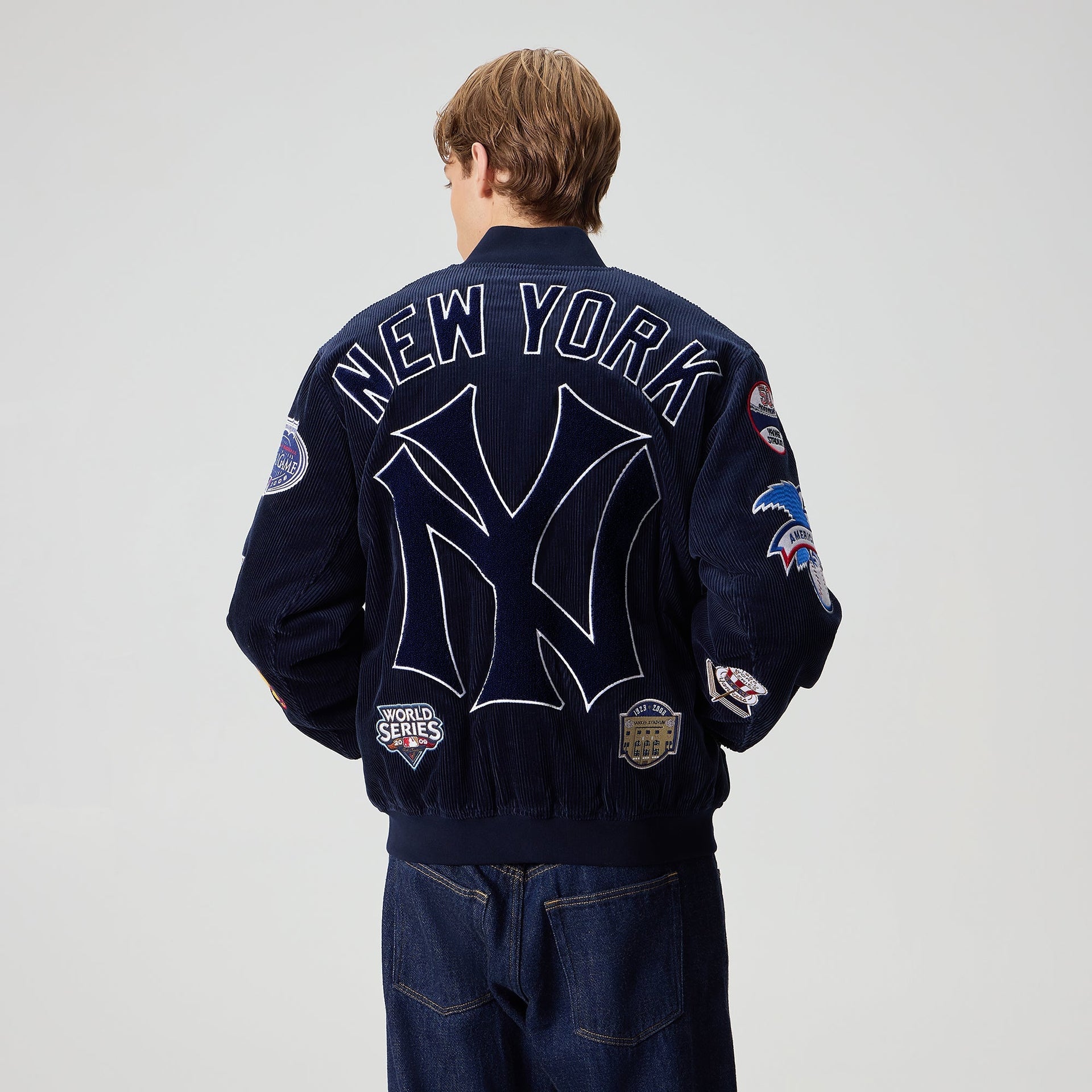 Kith for the New York Yankees Corduroy Avery Bomber Jacket - Nocturnal