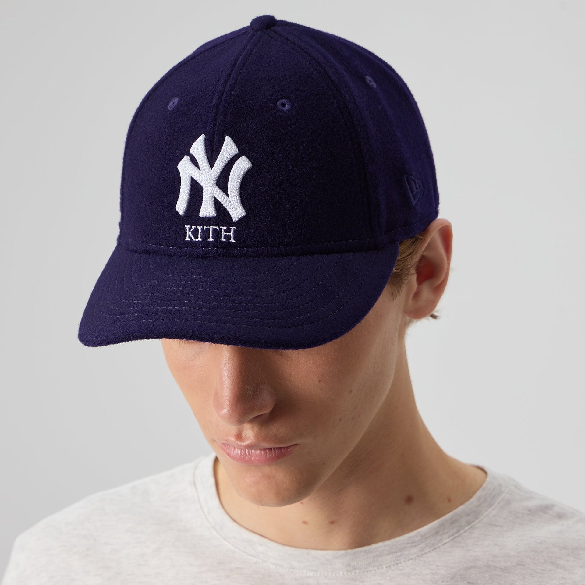 Kith & New Era for the New York Yankees Melton Wool 59FIFTY Low Profile Cap - Nocturnal