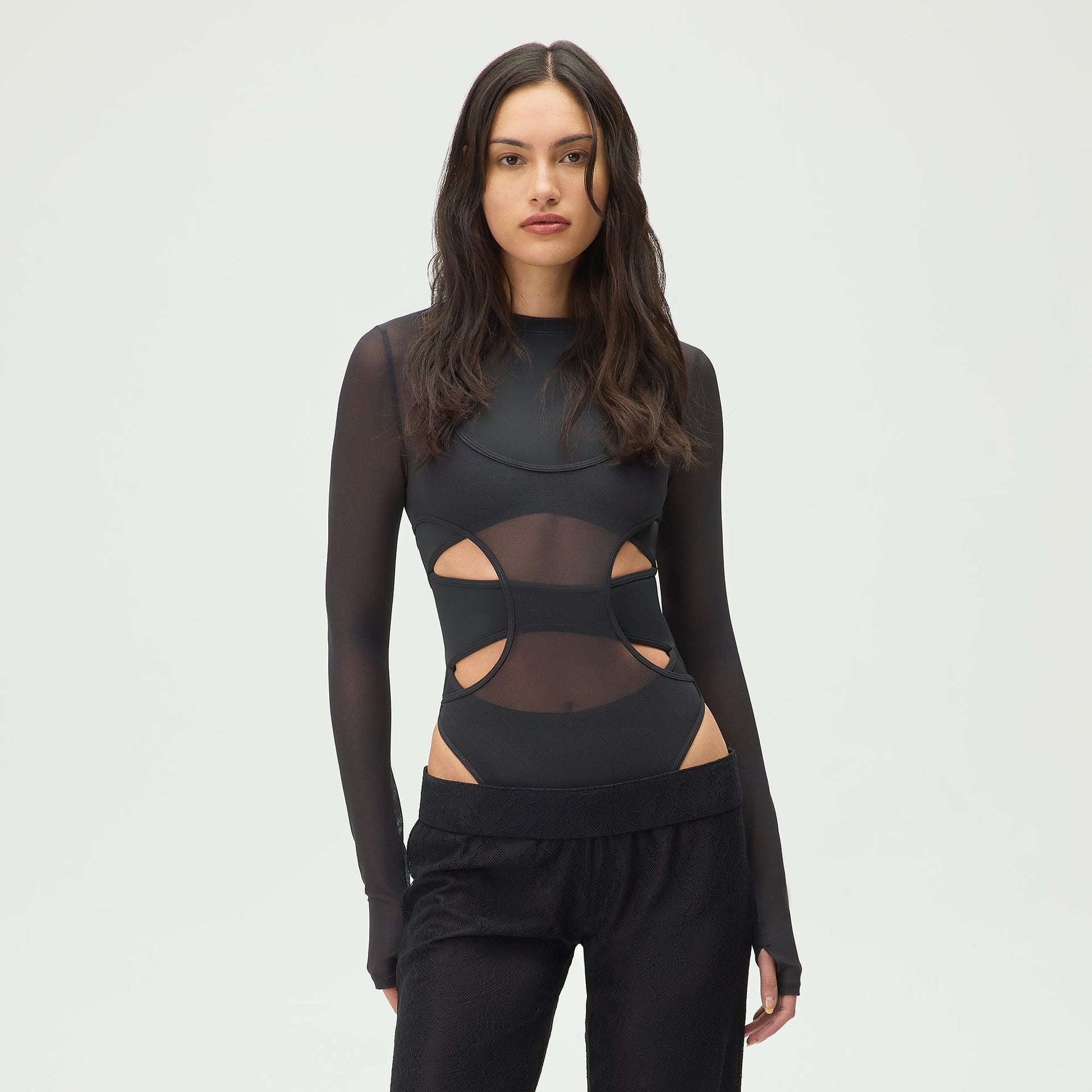 Lisa for Kith Women Lynx Layered Bodysuit - Black