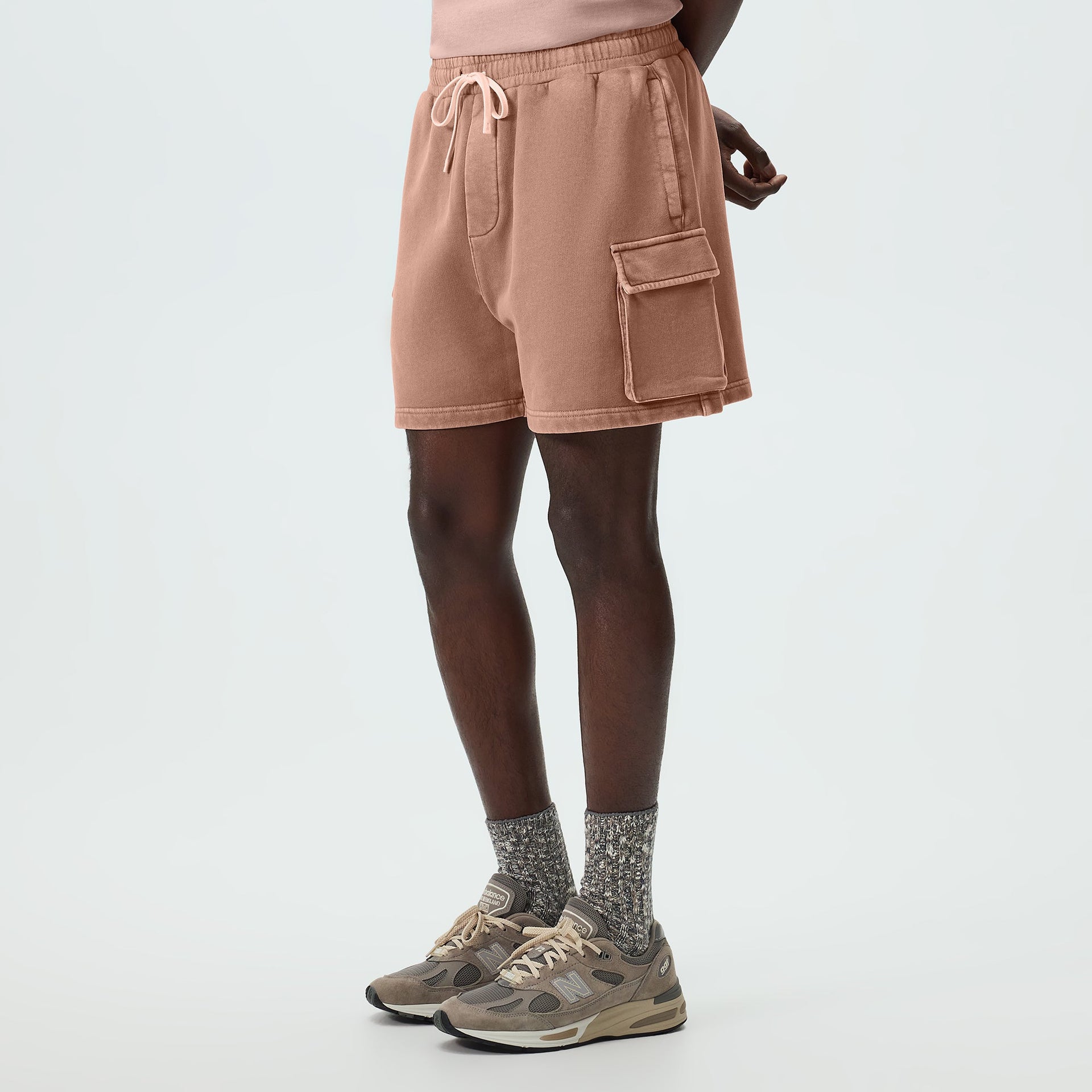 Kith 101 Sueded Fleece Fairfax Cargo Short - Dusty Mauve